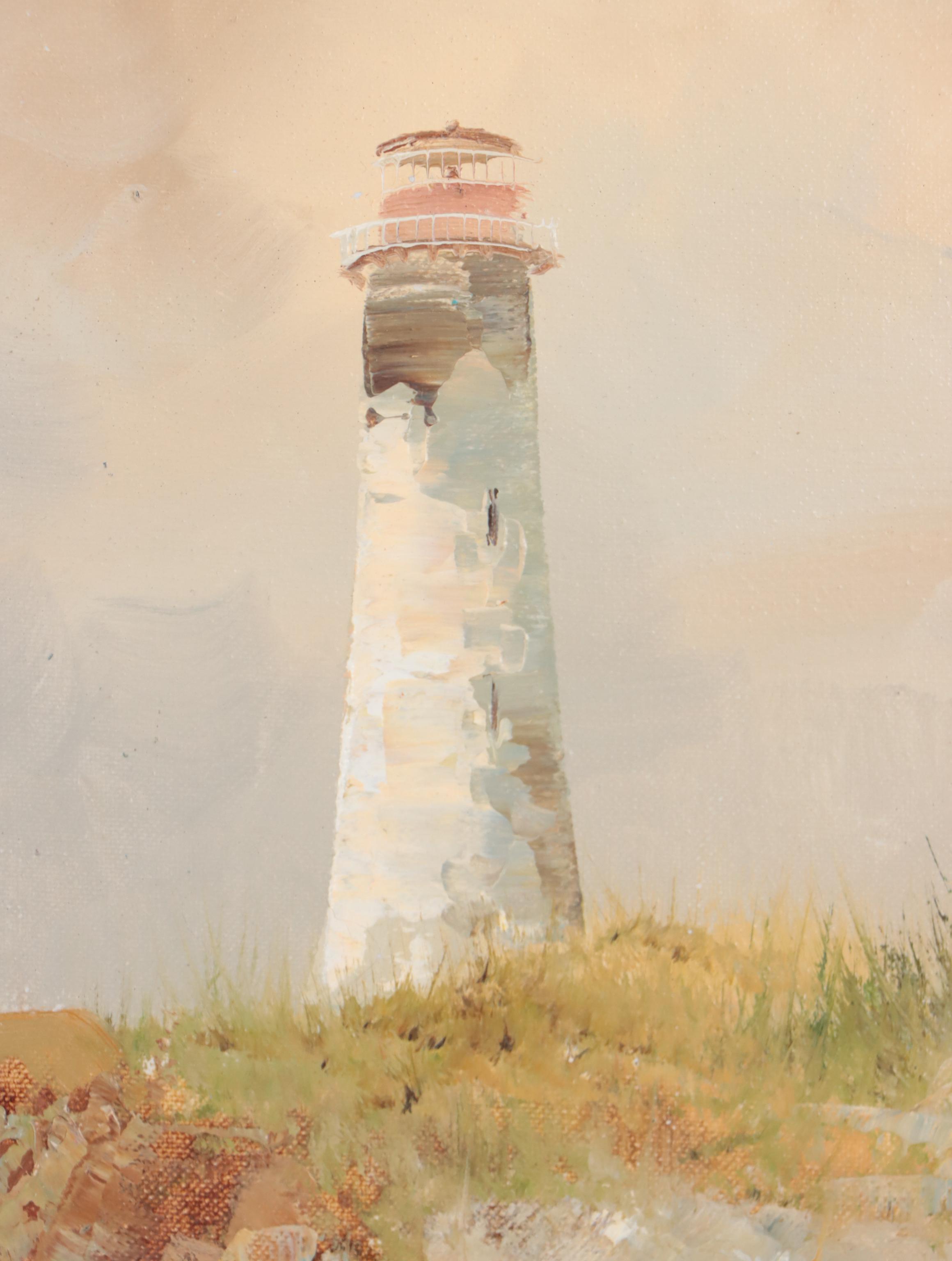 Karl Neumann Coastal Landscape Oil Painting, Circa 1980