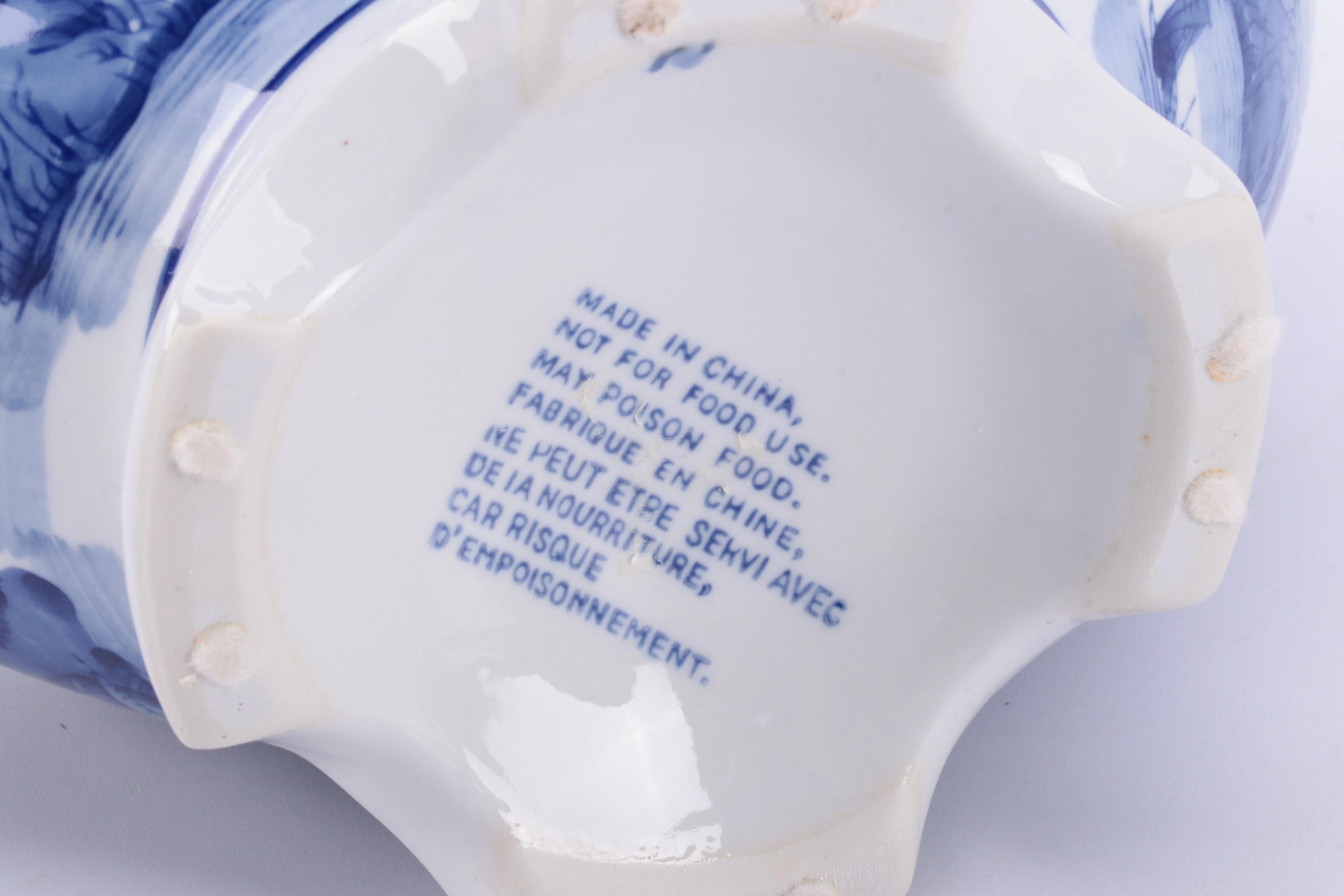 Chinese Blue and White Porcelain Candles and Vase