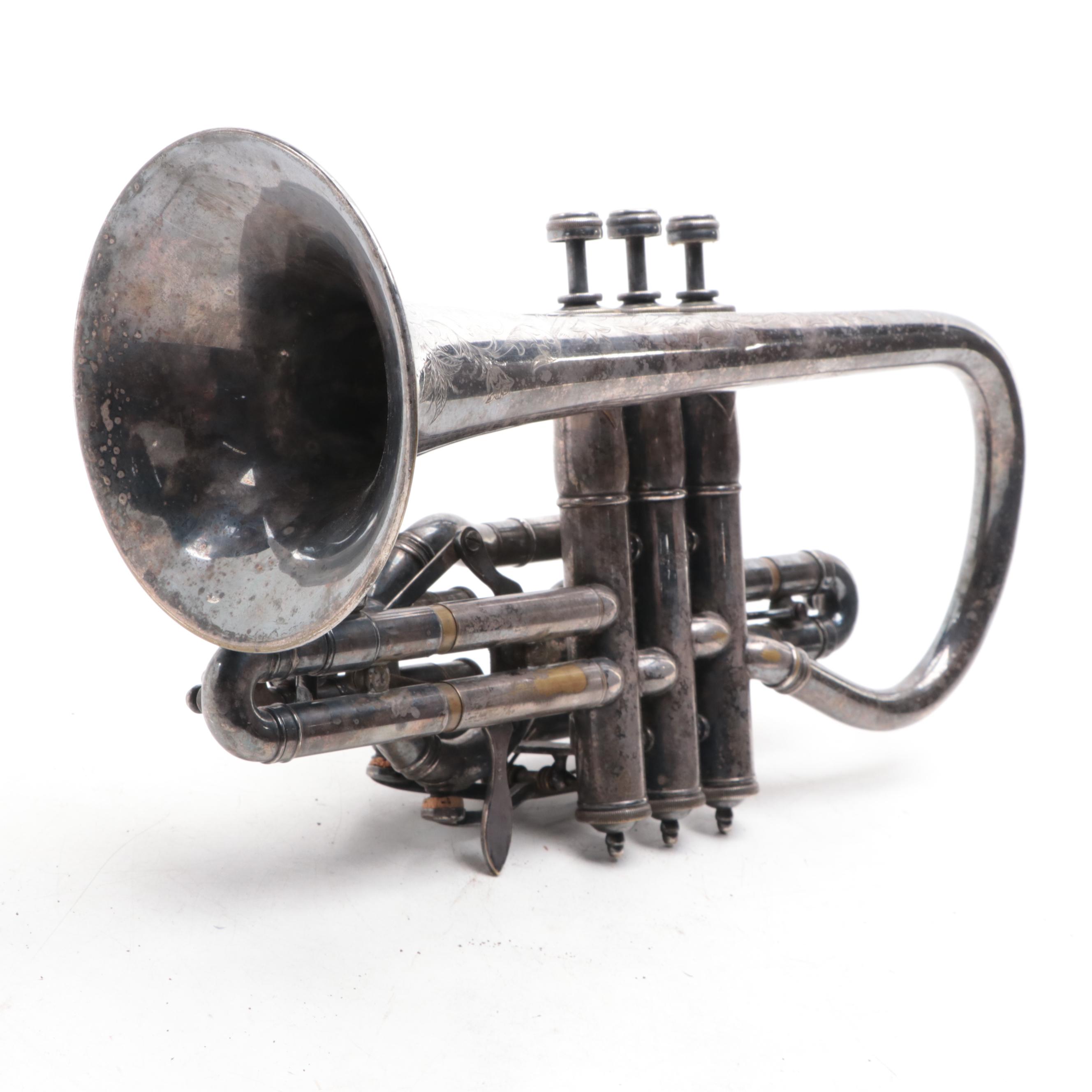 Lyon & Healy Silver Plate and Mother-of-Pearl Duplex Coronet, 1903