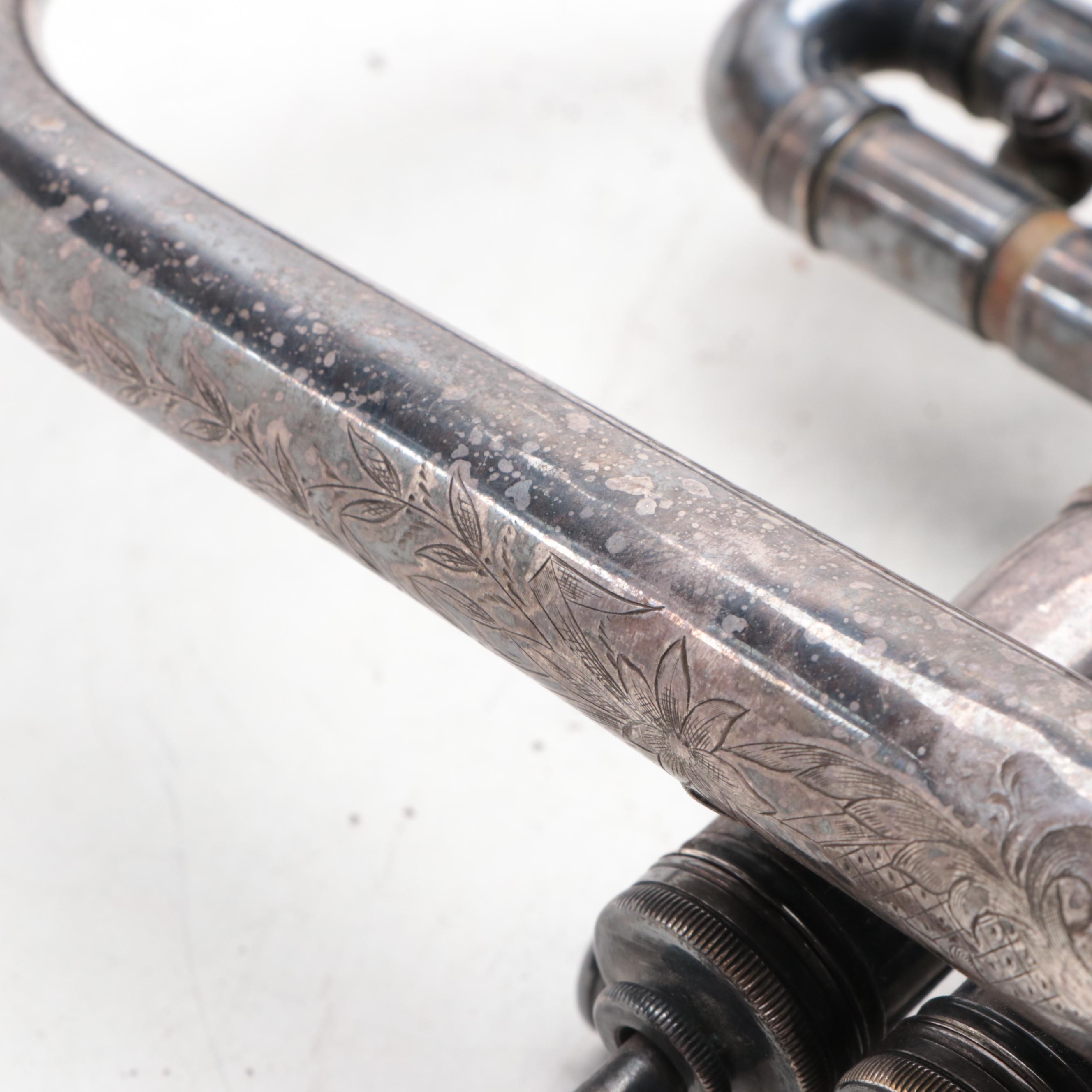 Lyon & Healy Silver Plate and Mother-of-Pearl Duplex Coronet, 1903