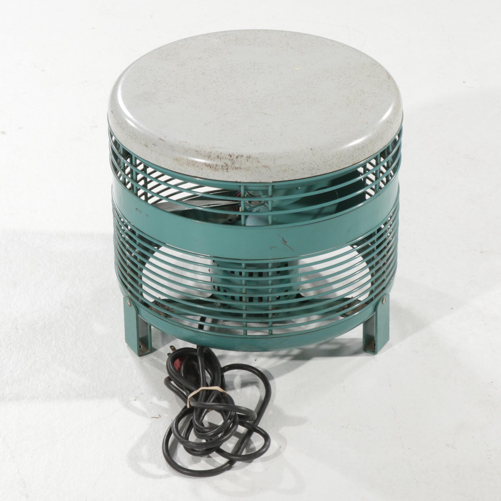 Emerson Electric Mid Century Modern Metal Hassock Fan