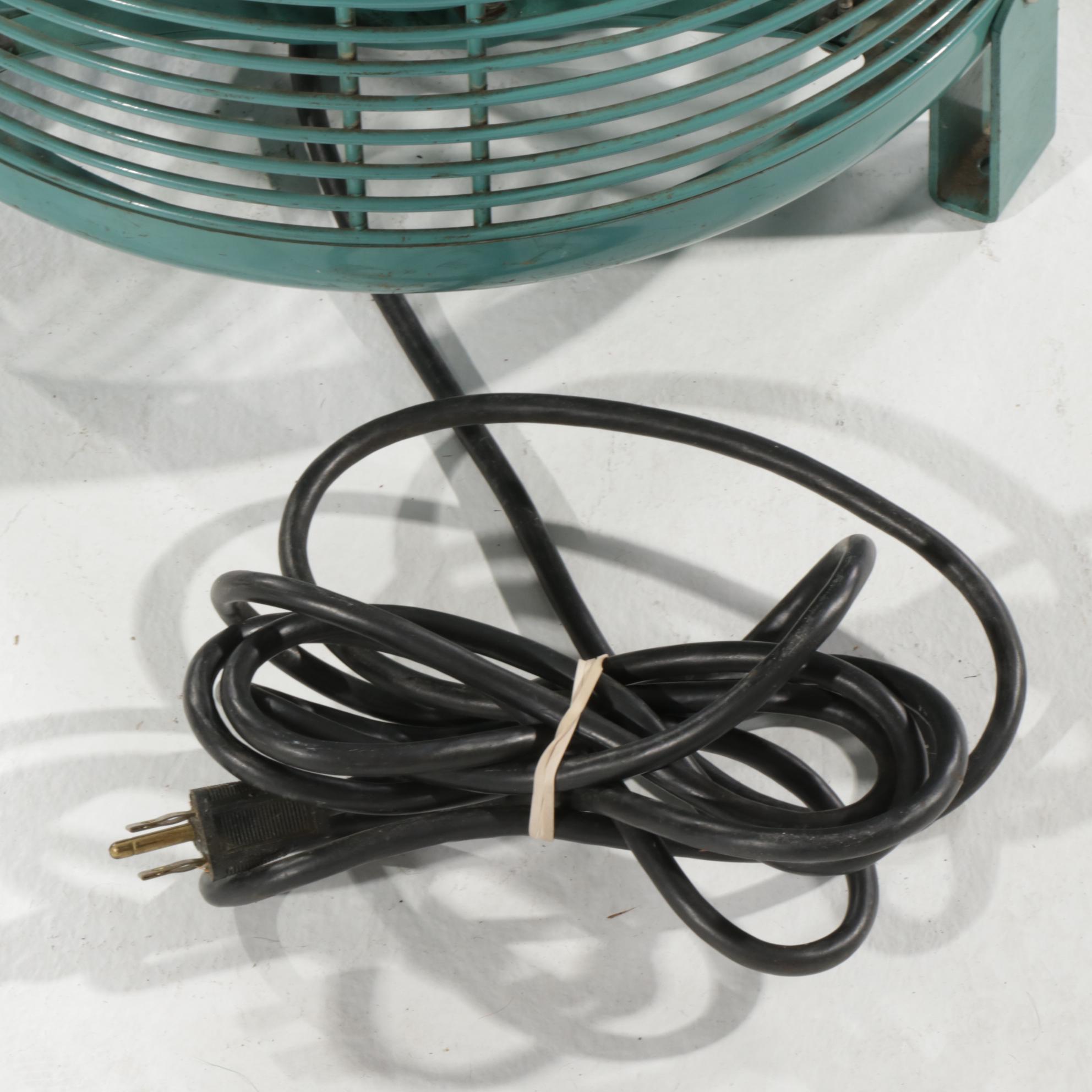 Emerson Electric Mid Century Modern Metal Hassock Fan