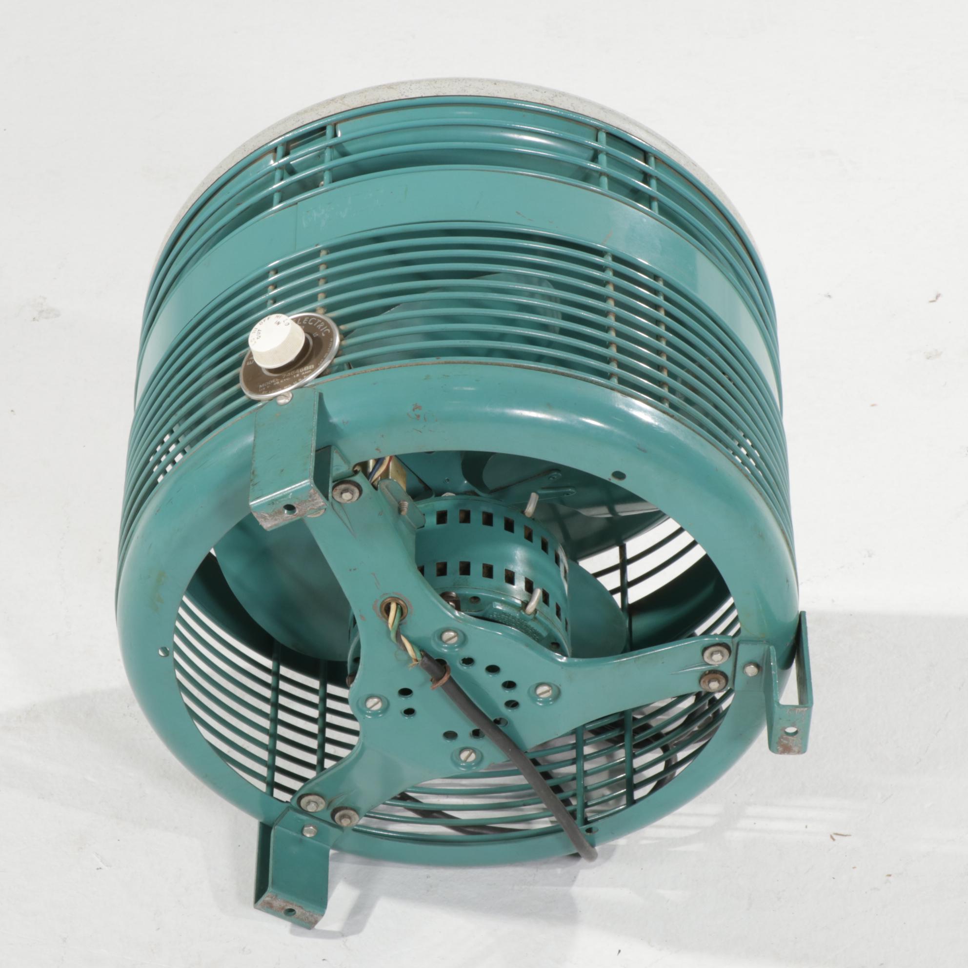 Emerson Electric Mid Century Modern Metal Hassock Fan