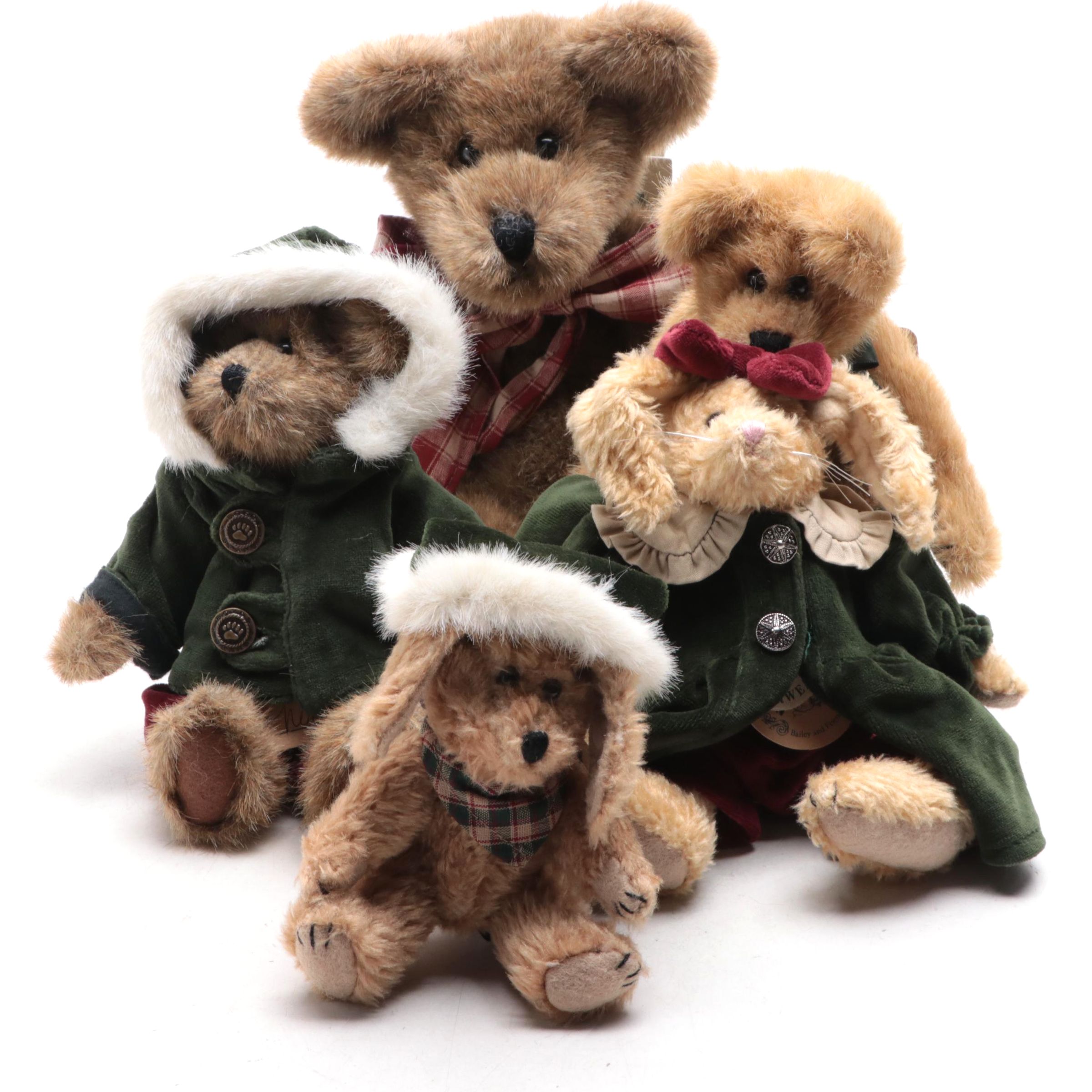 Boyds Bears Stuffed Toys Including "Wilcox" and "Emily Babbit"