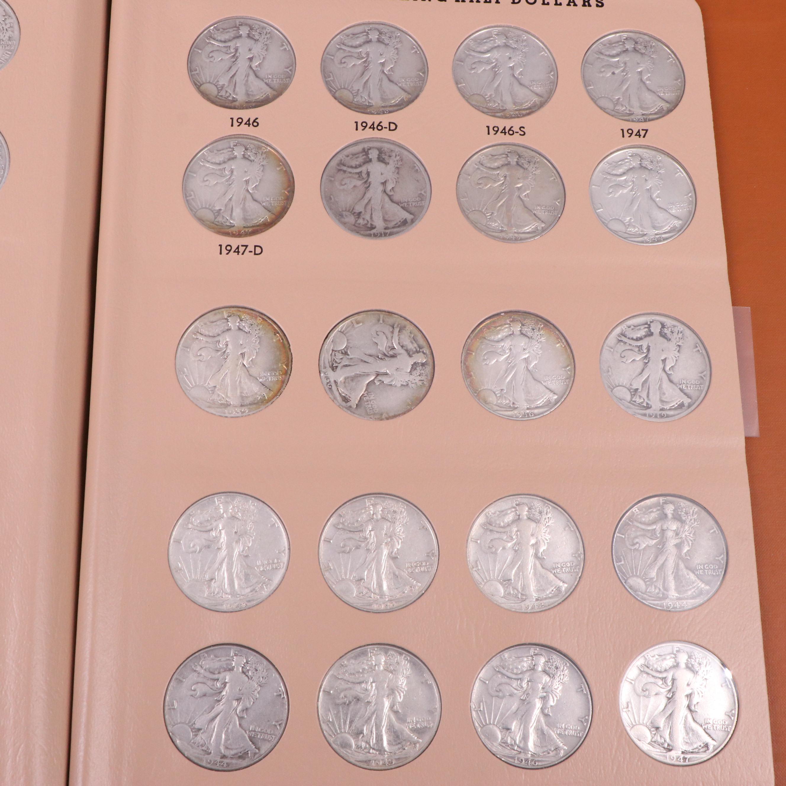 Complete Set of SixtyFive Walking Liberty Half Dollars 19161947 EBTH