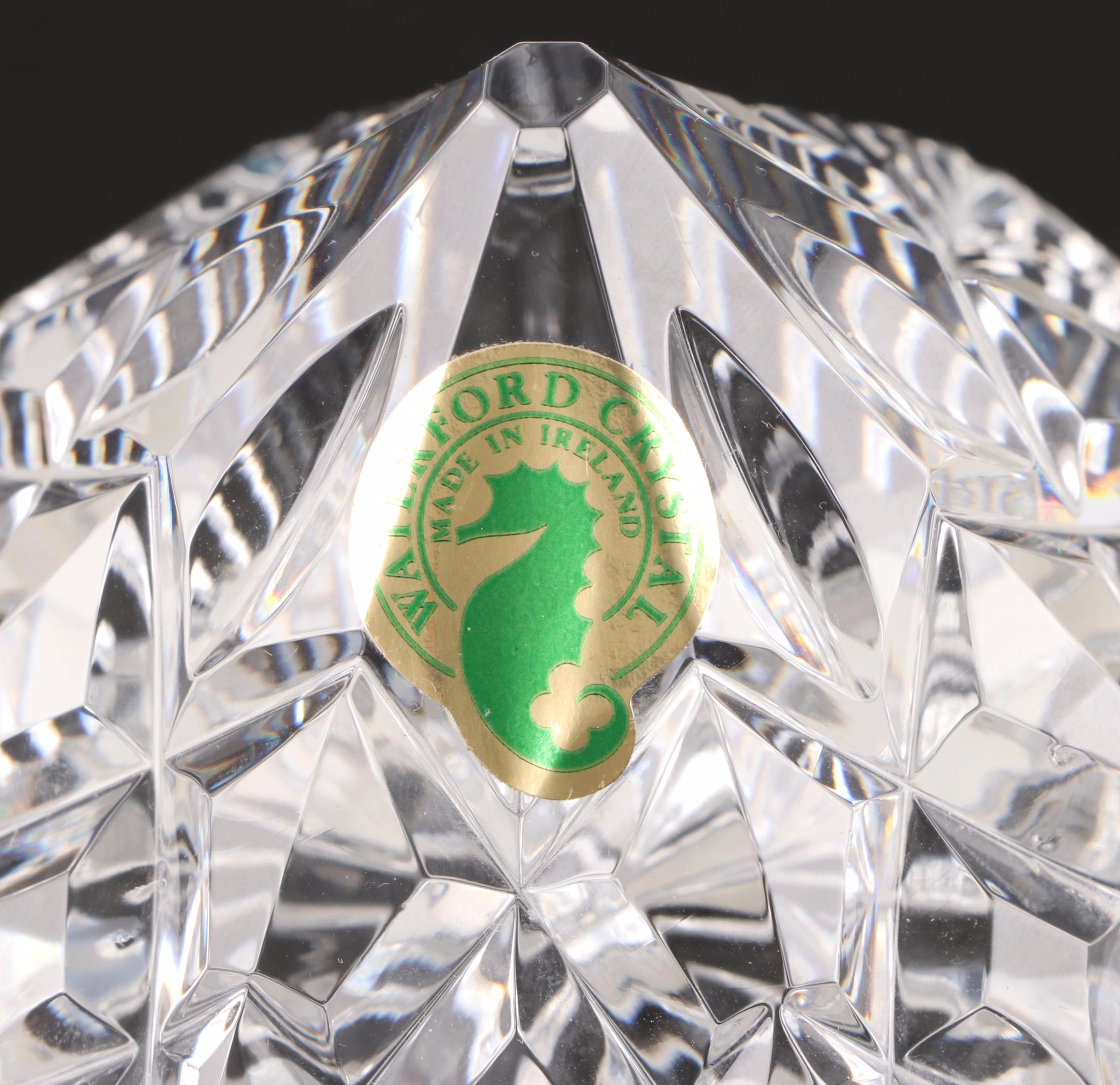 Waterford Crystal Paperweight and Notepad Tray