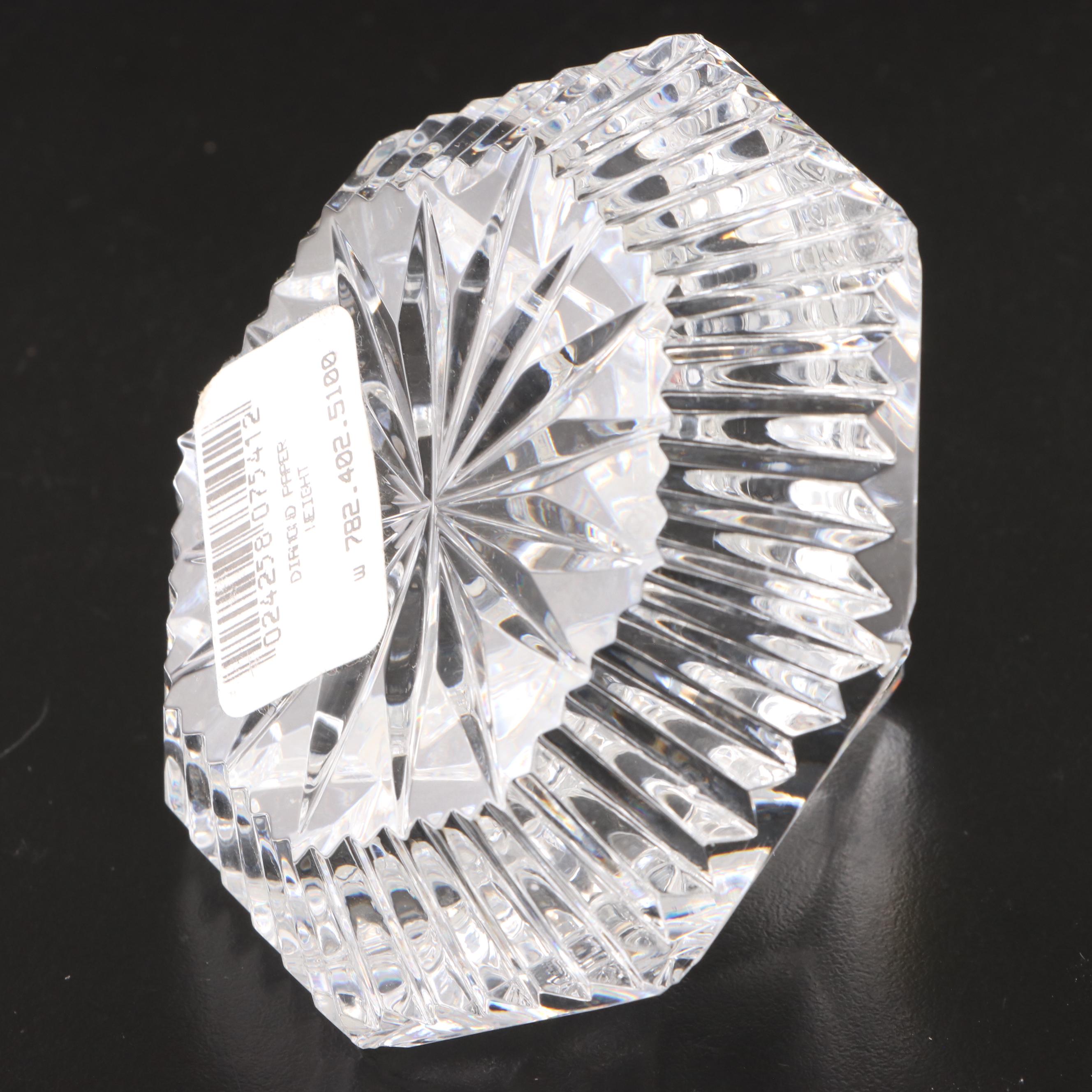 Waterford Crystal Paperweight and Notepad Tray
