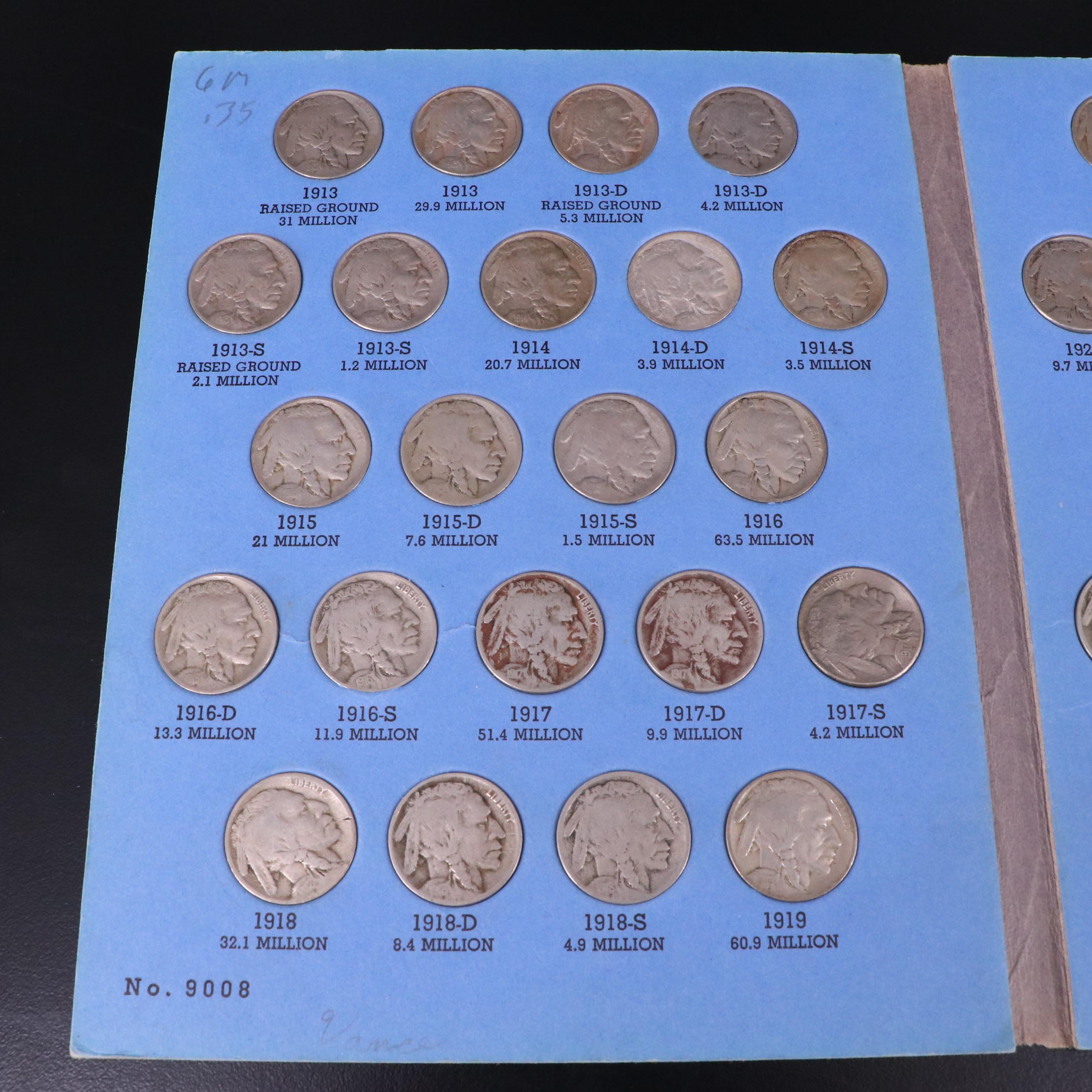 Complete Buffalo Nickel Collection