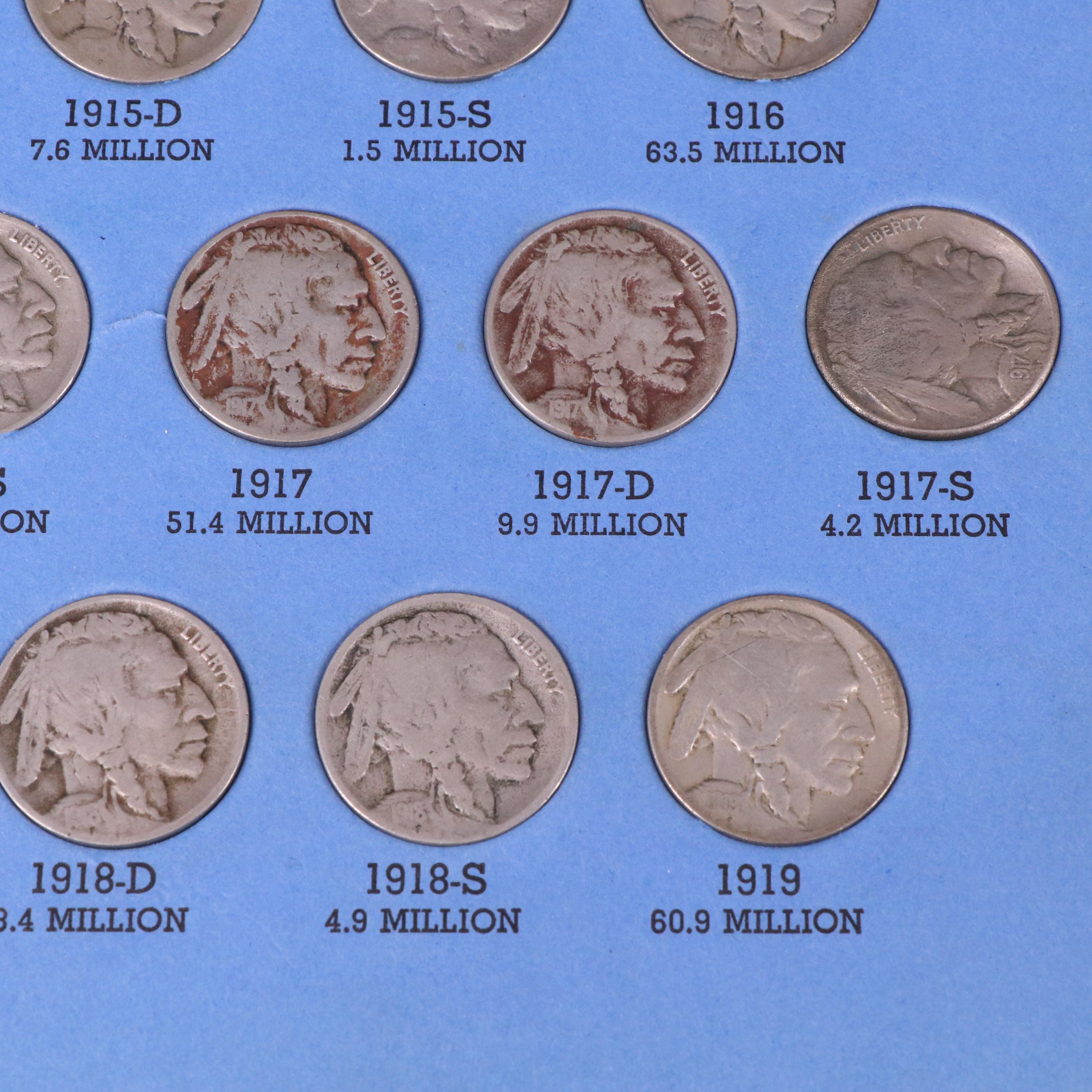 Complete Buffalo Nickel Collection