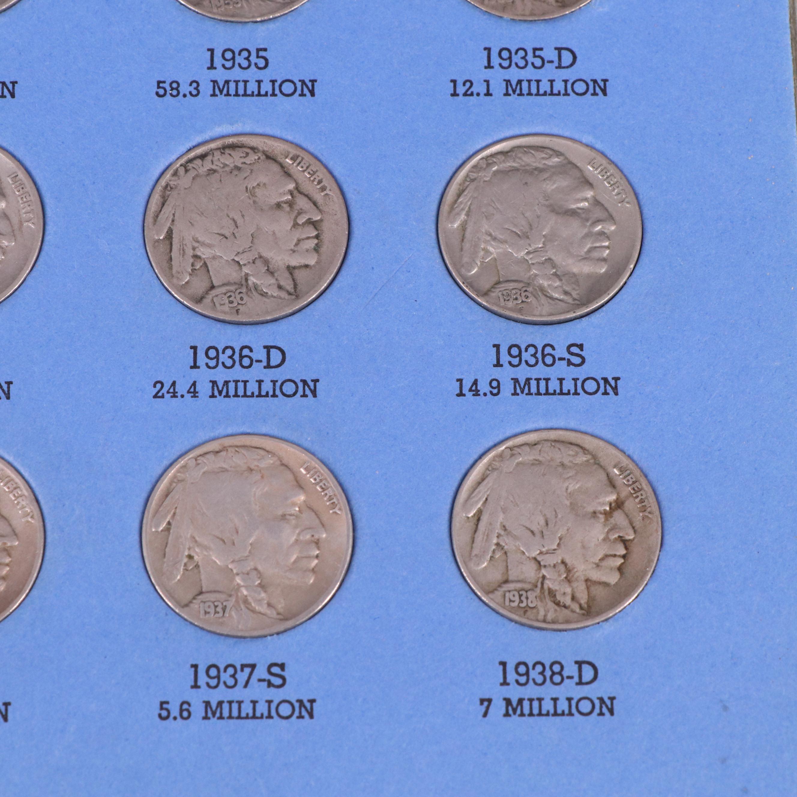 Complete Buffalo Nickel Collection