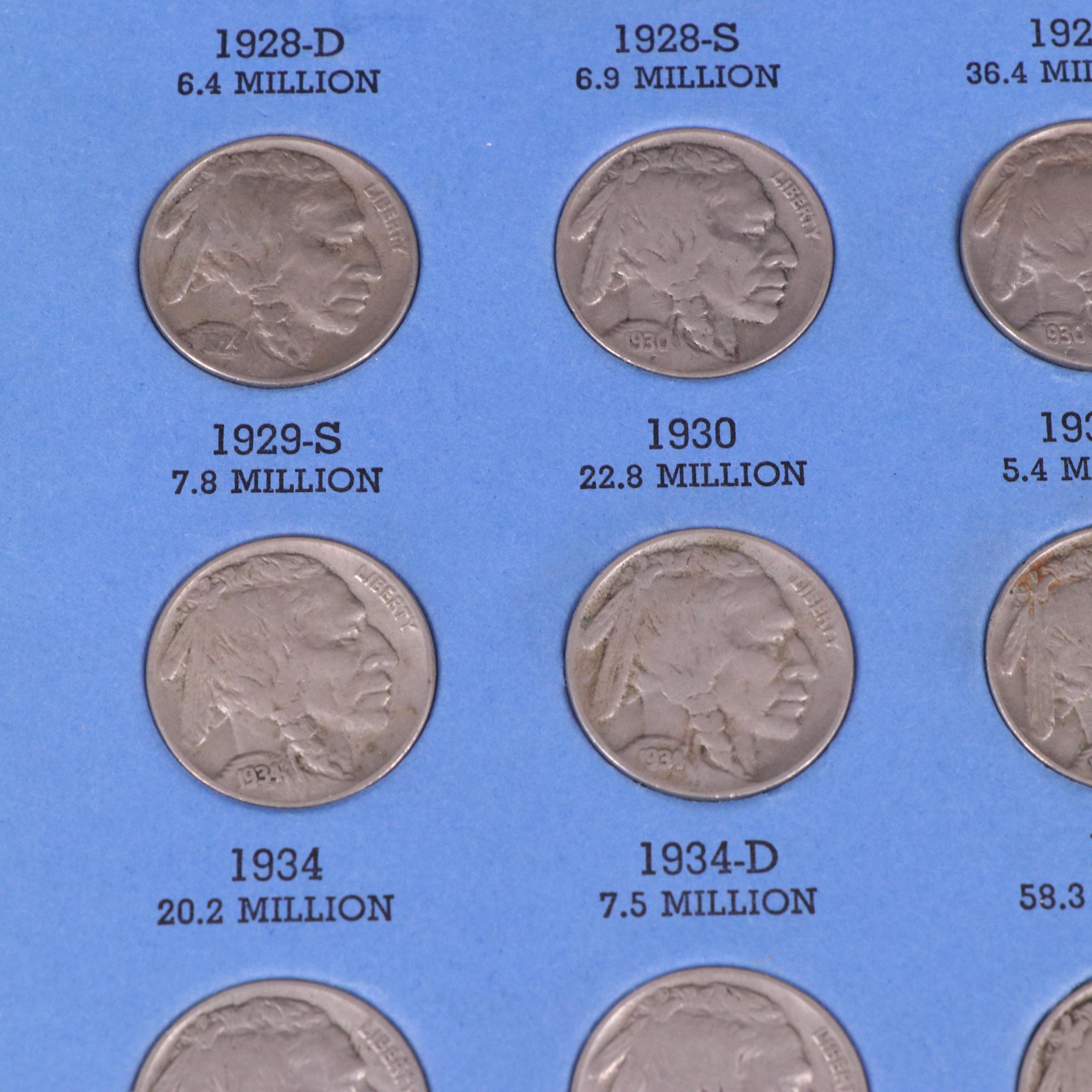 Complete Buffalo Nickel Collection