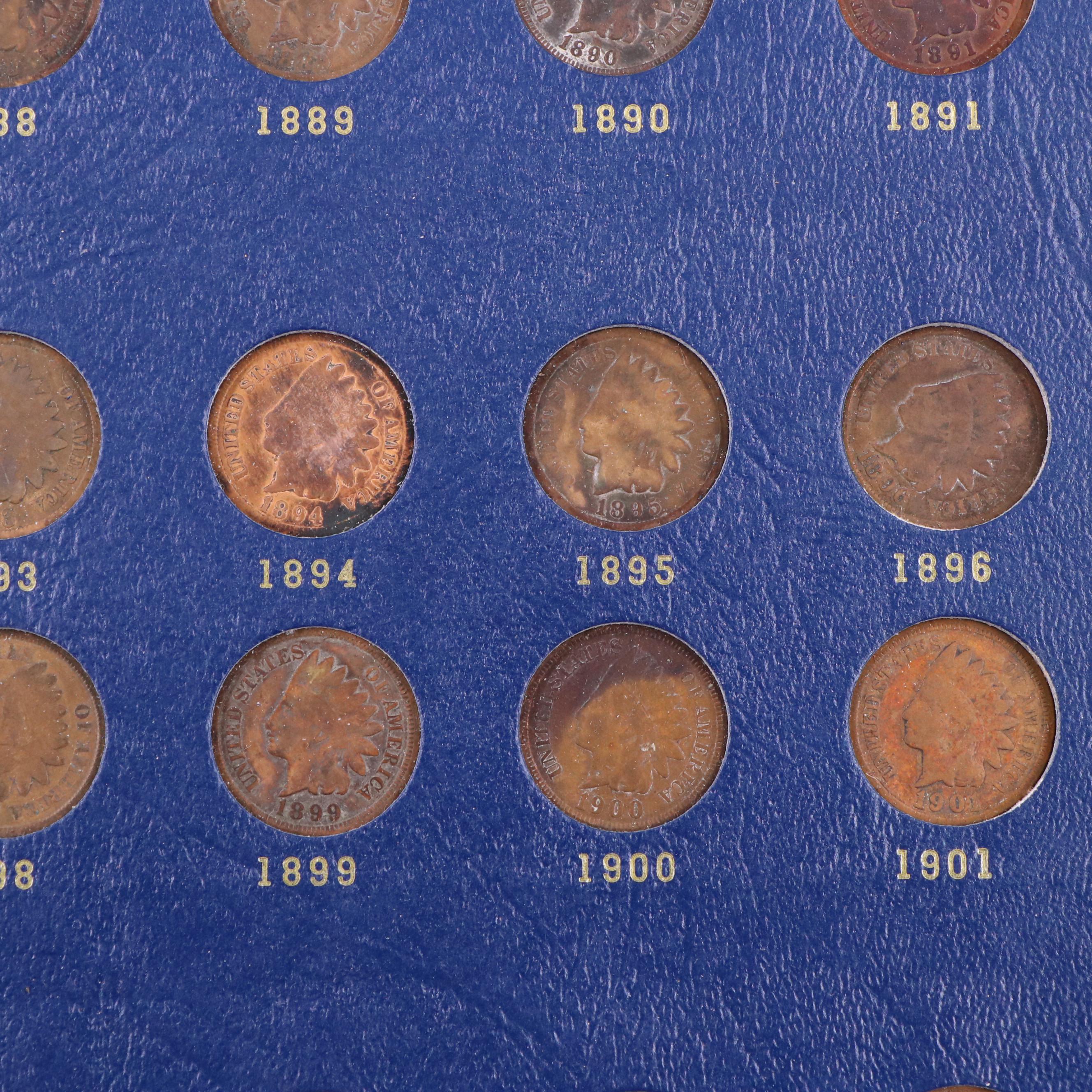 Partial Indian Cent Collection Including 41 Different Coins