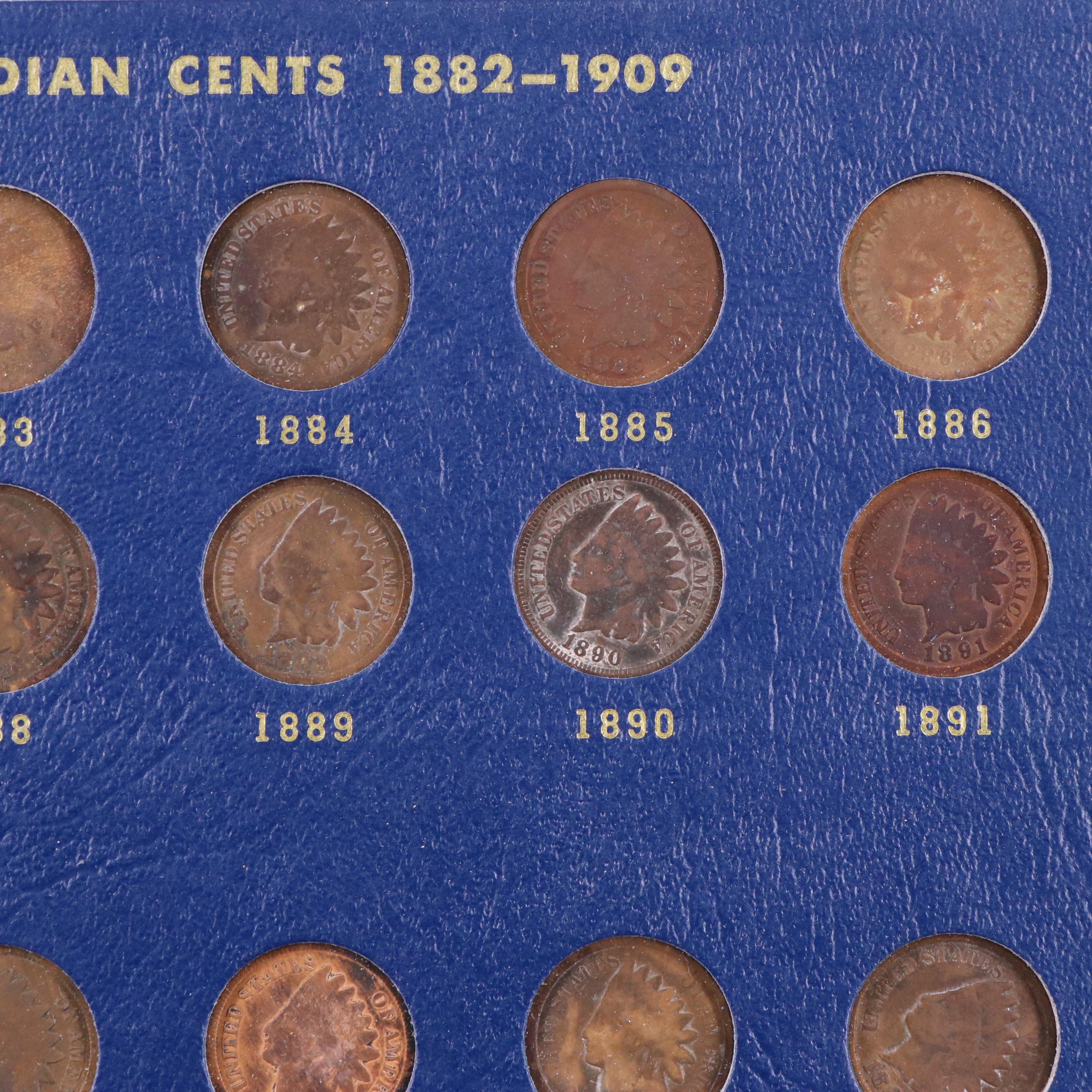 Partial Indian Cent Collection Including 41 Different Coins