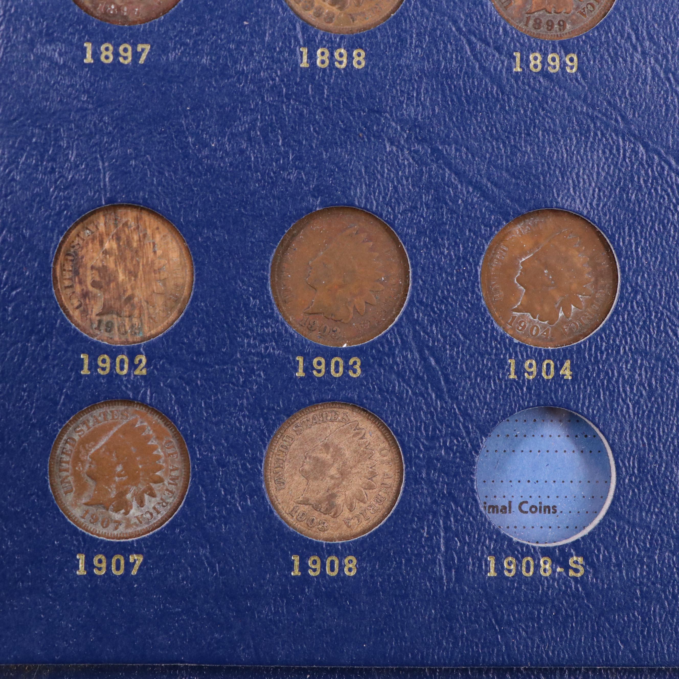 Partial Indian Cent Collection Including 41 Different Coins