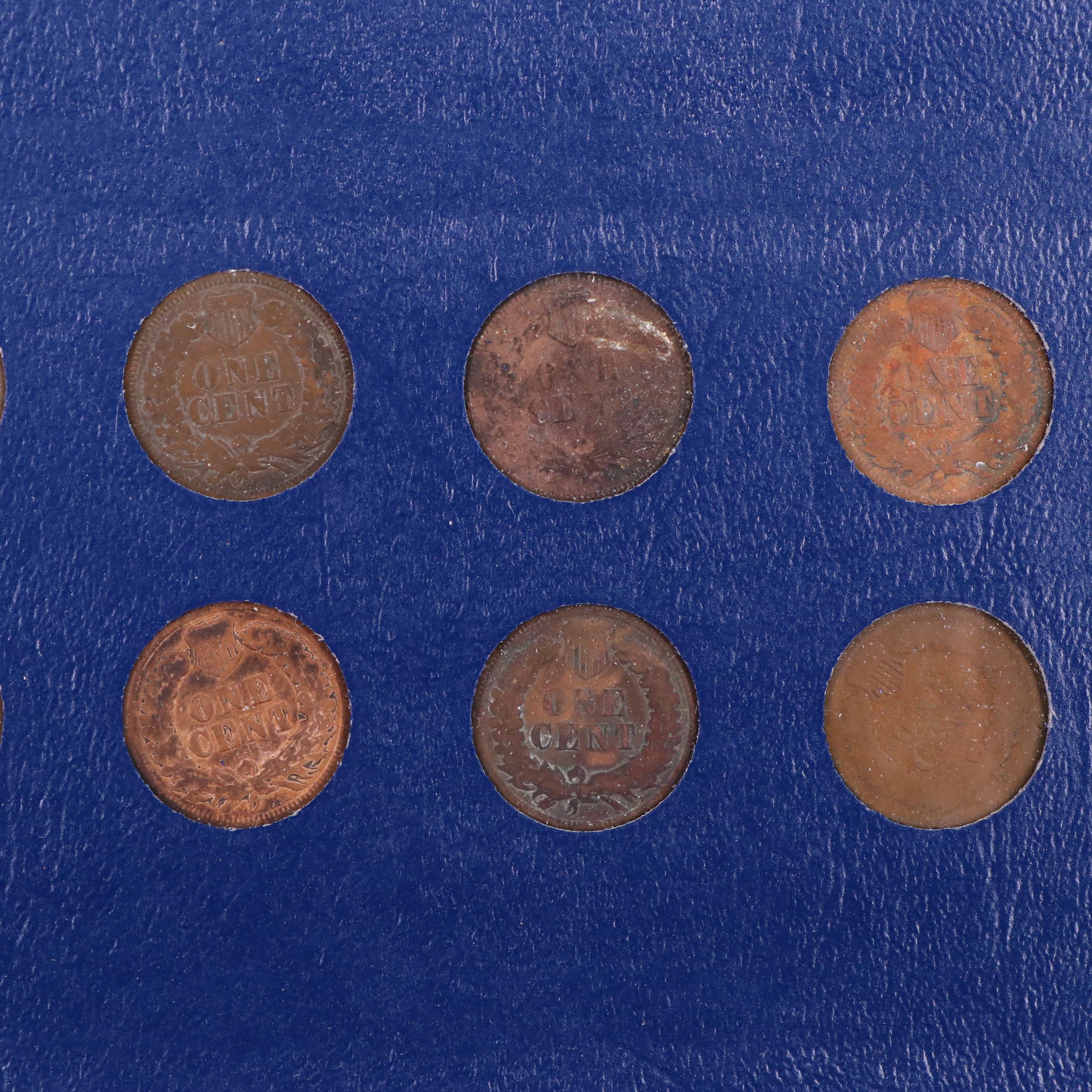 Partial Indian Cent Collection Including 41 Different Coins