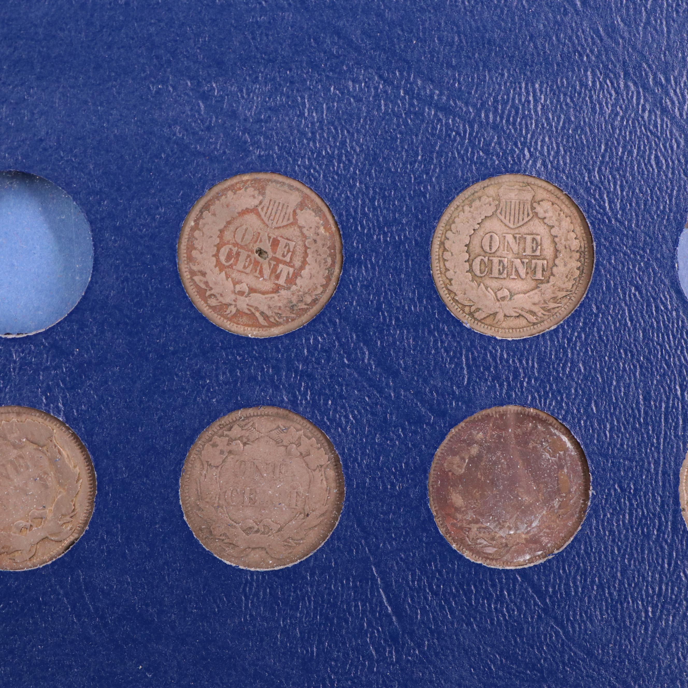 Partial Indian Cent Collection Including 41 Different Coins