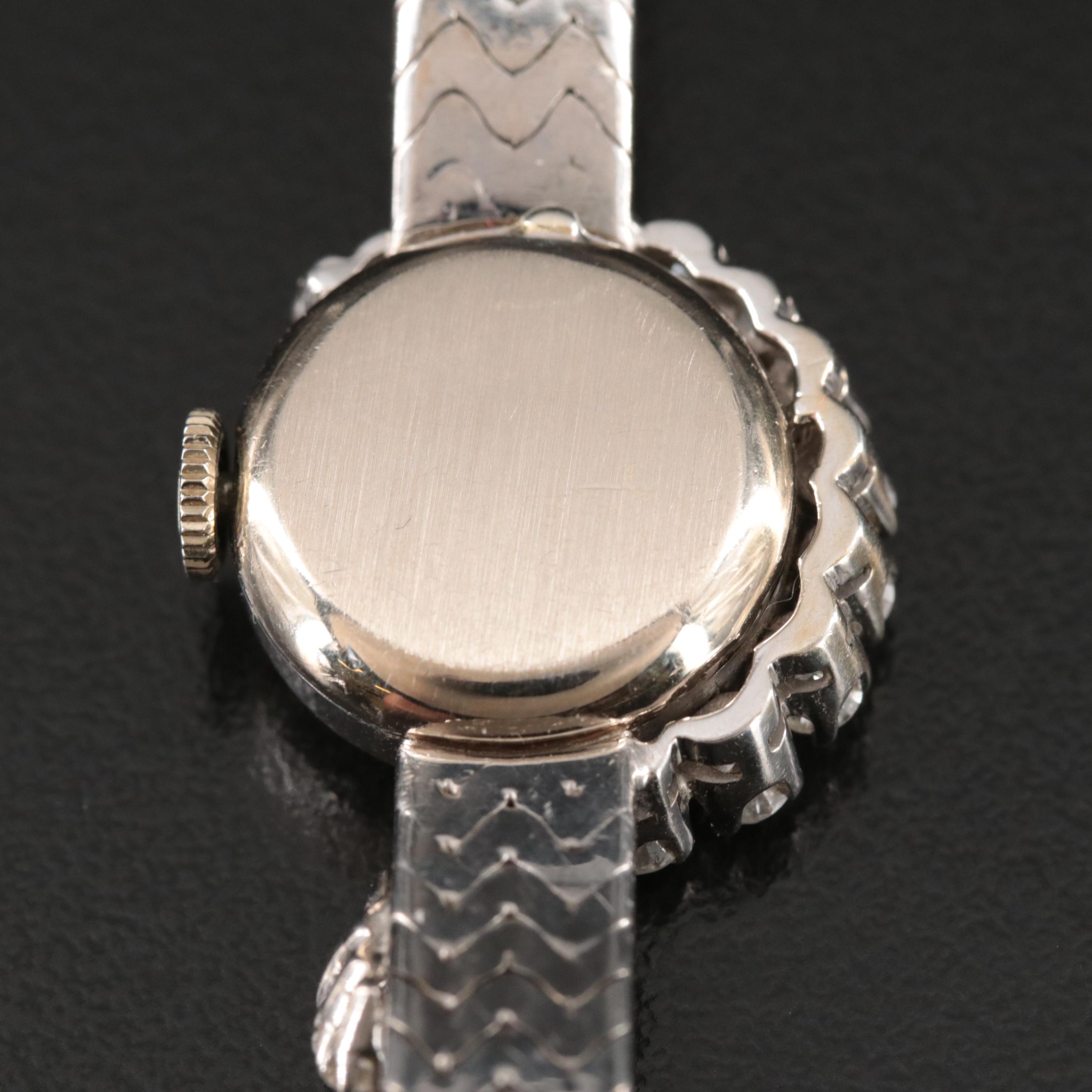 Vintage Rolex Precision 18K Custom 0.98 CTW Diamond Watch