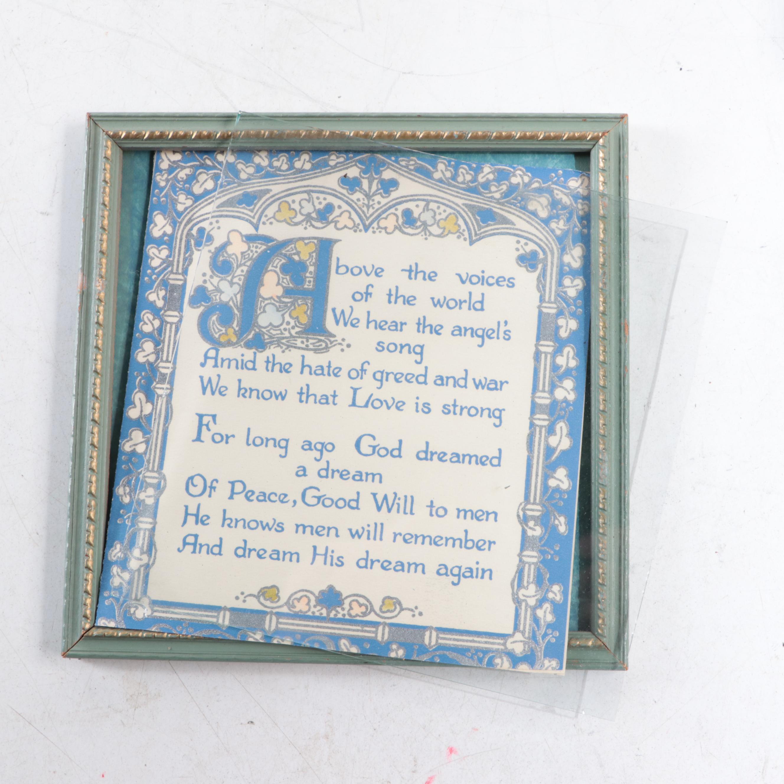 Art Deco Wood Swivel Frame Stand with N.A.N.Co. Metal Plaque and More