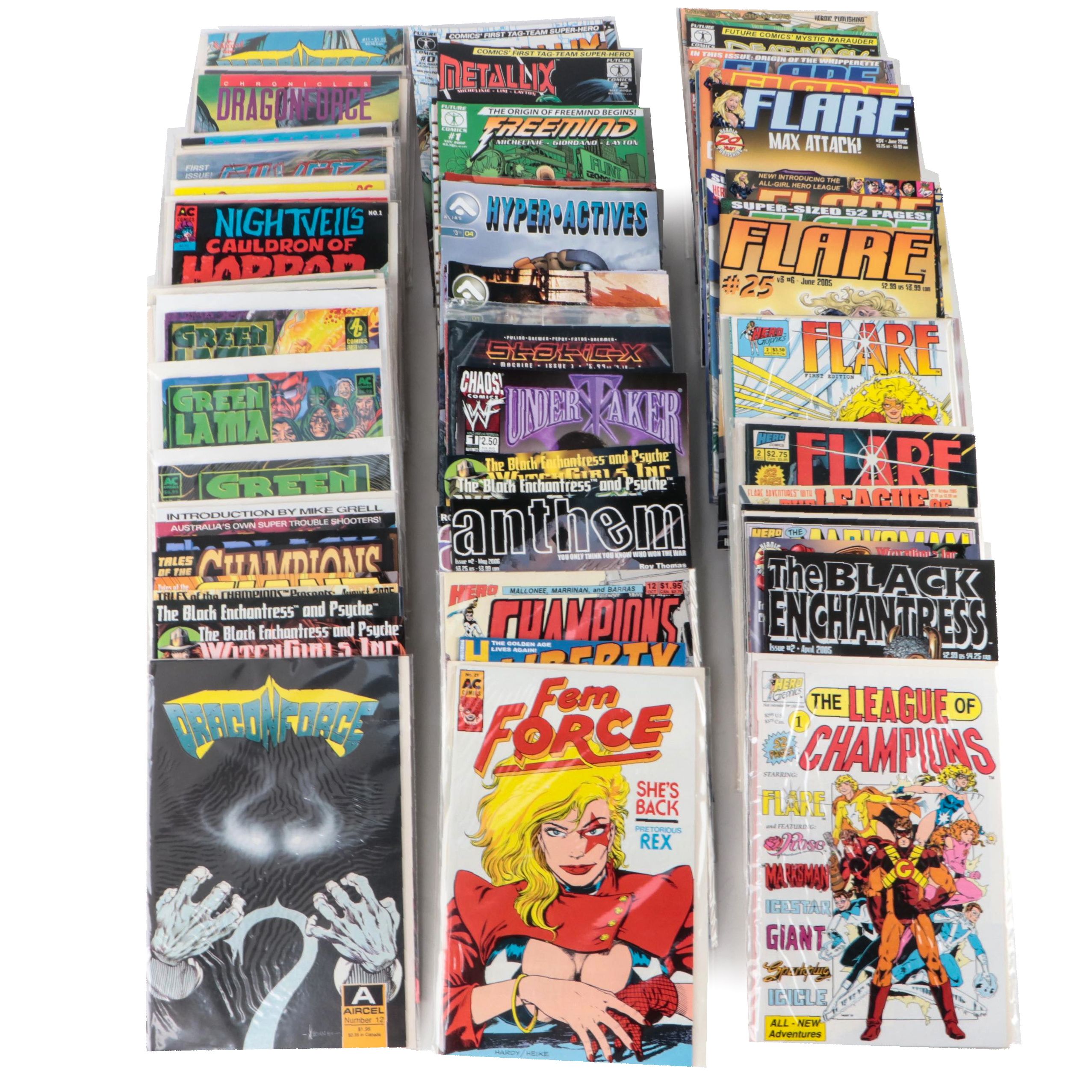 Modern Age "Fem Force", "The League of Champions", and More Comic Books