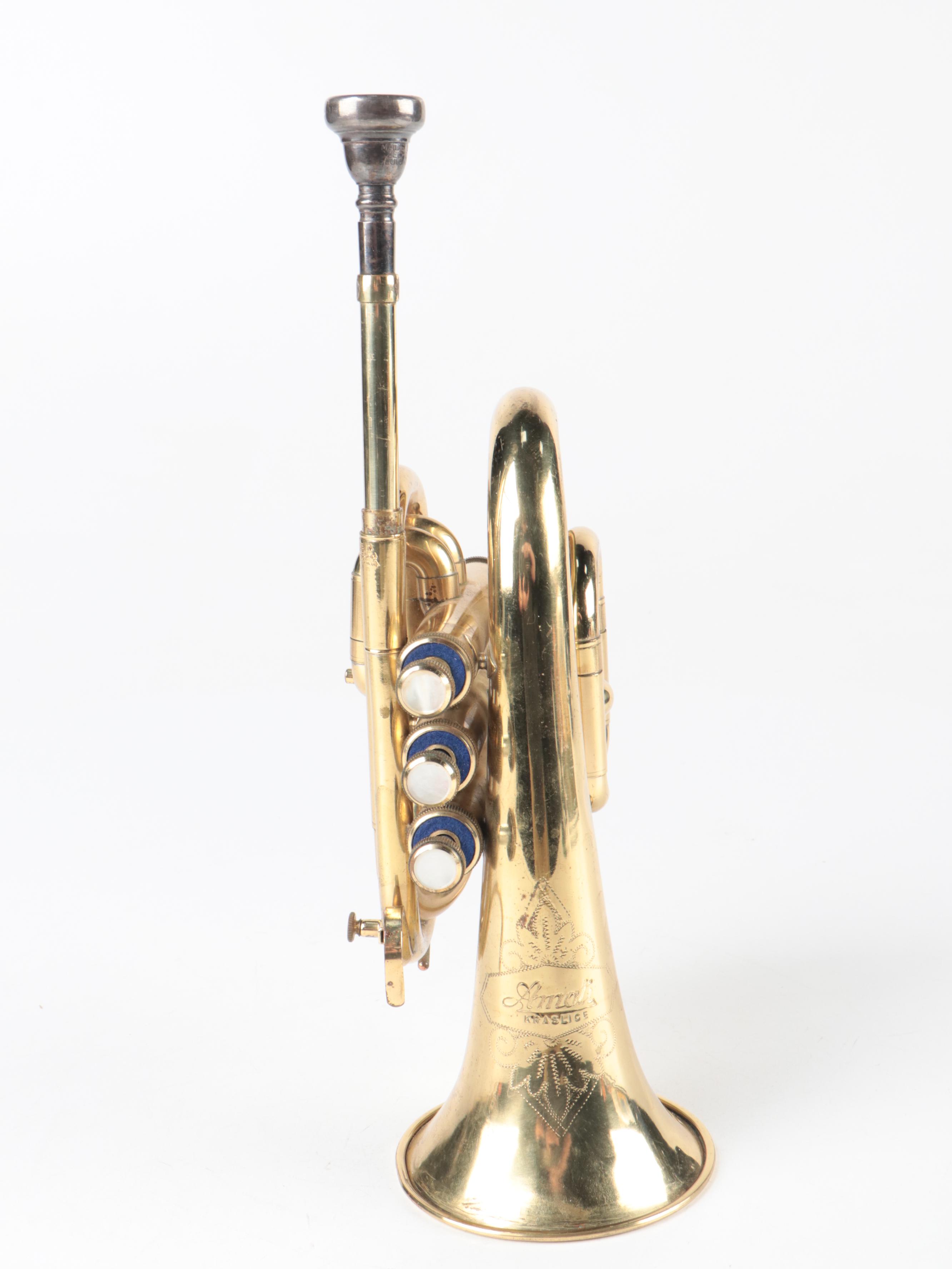 Amati Kraslice Brass Pocket Cornet