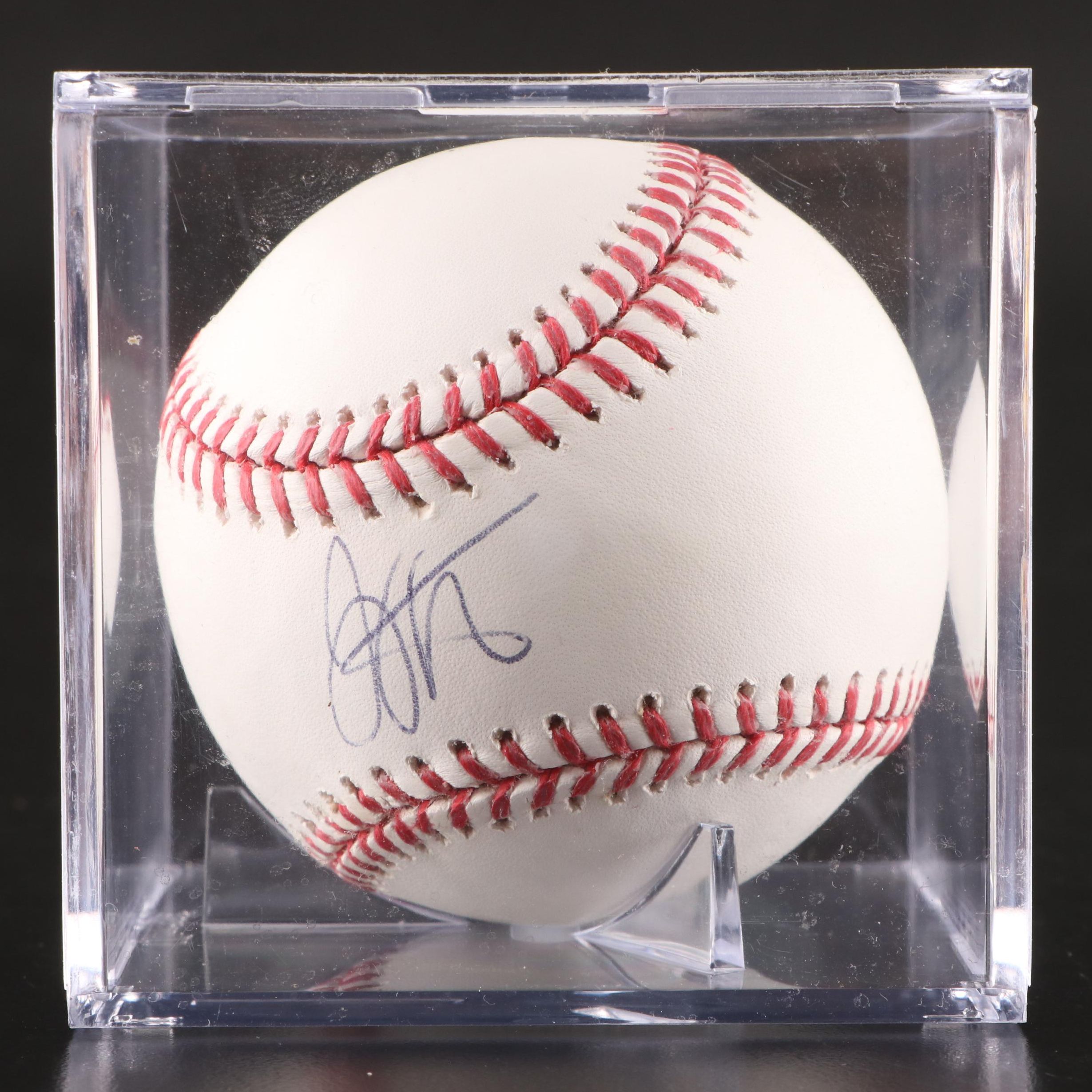 Joey Votto Signed Official Rawlings Major League Baseball with Display