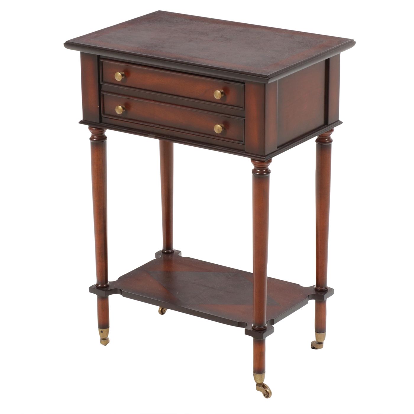 The Bombay Company Federal Style Side Table in Burlwood Finish