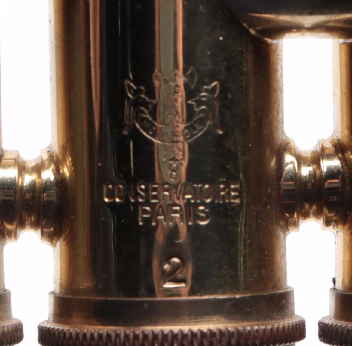 Couesnon Brass Piccolo Trumpet with Mother-of-Pearl Inlay Valves