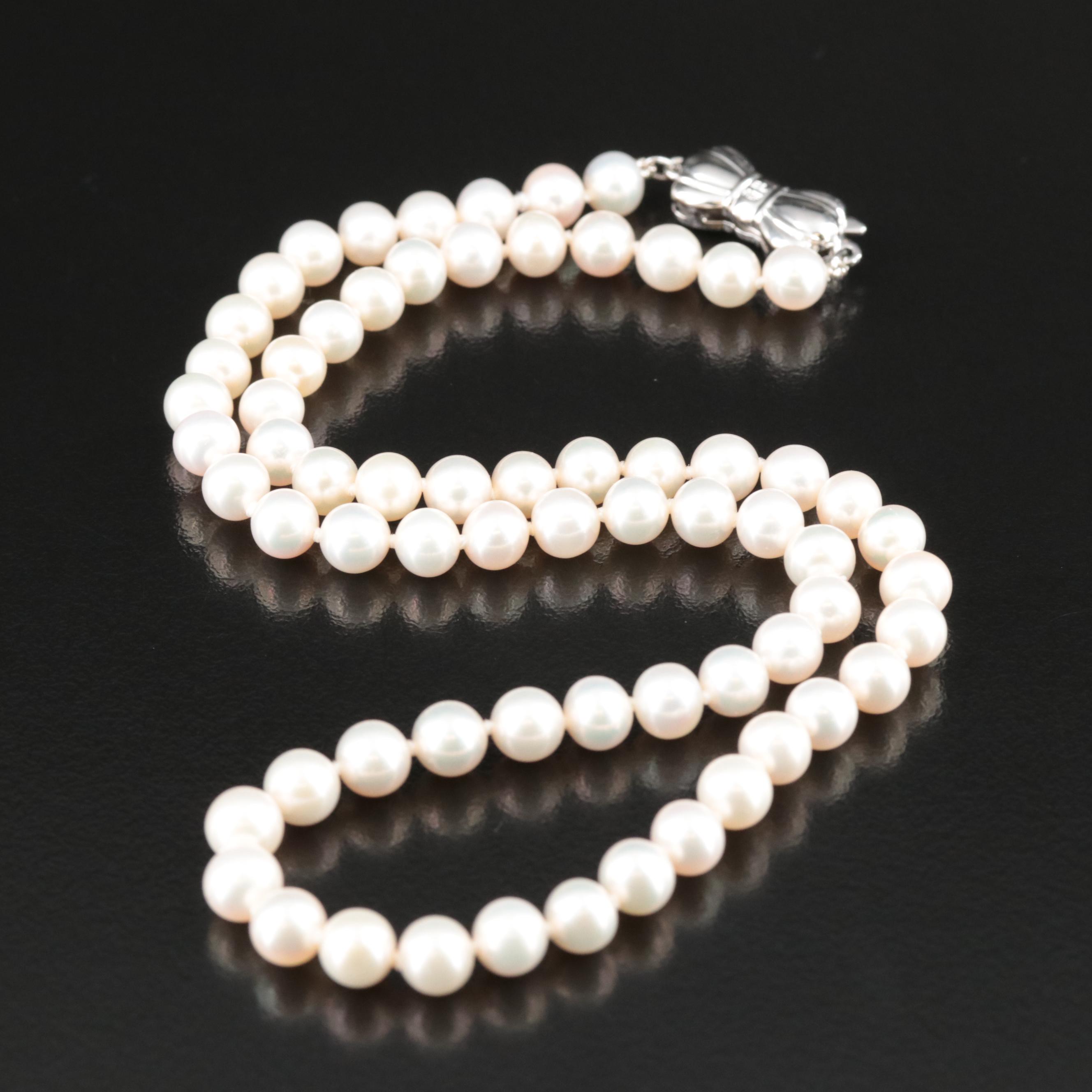 Sterling Sea Magic by Mikimoto Pearl Necklace