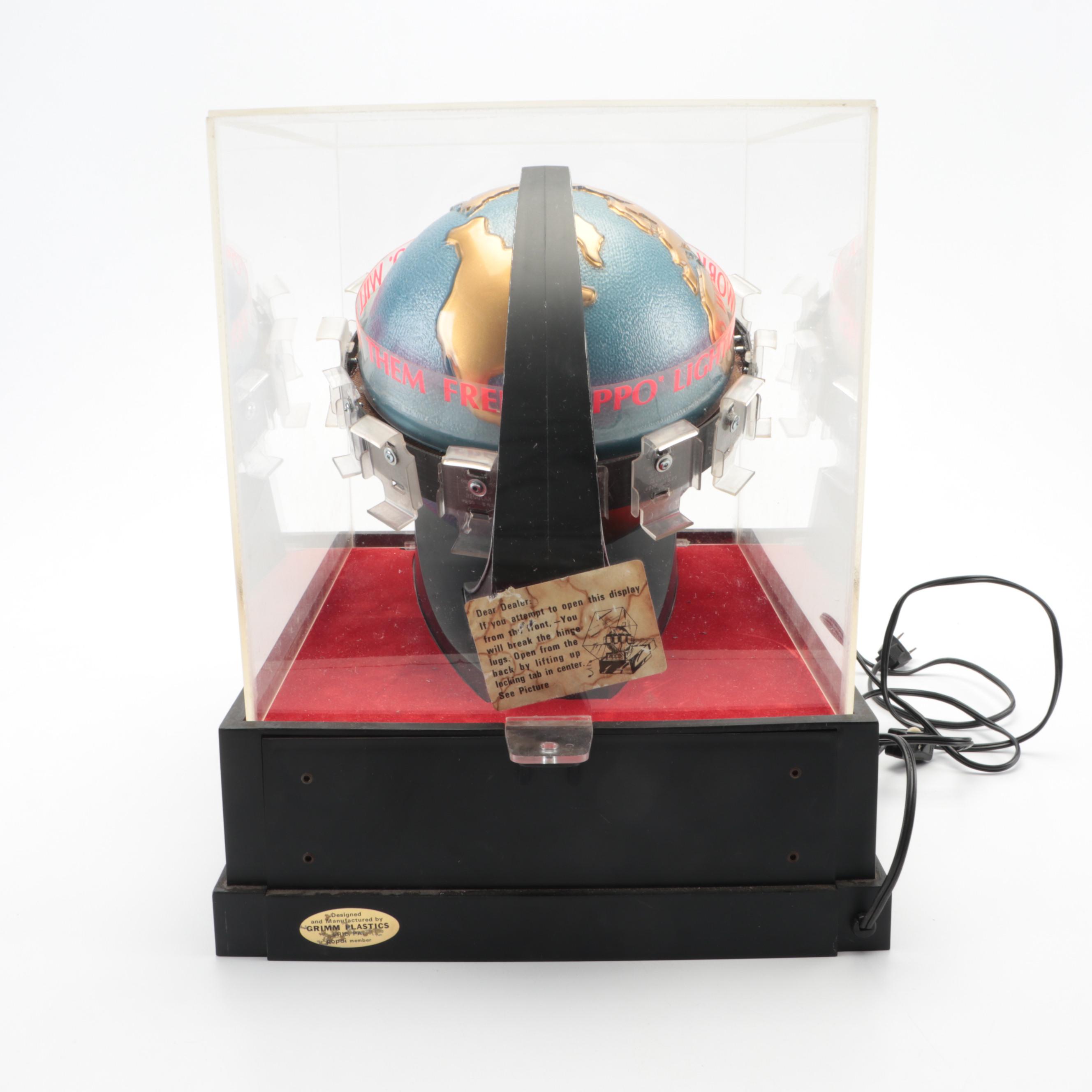 Zippo Rotating Globe Themed Lighter Display