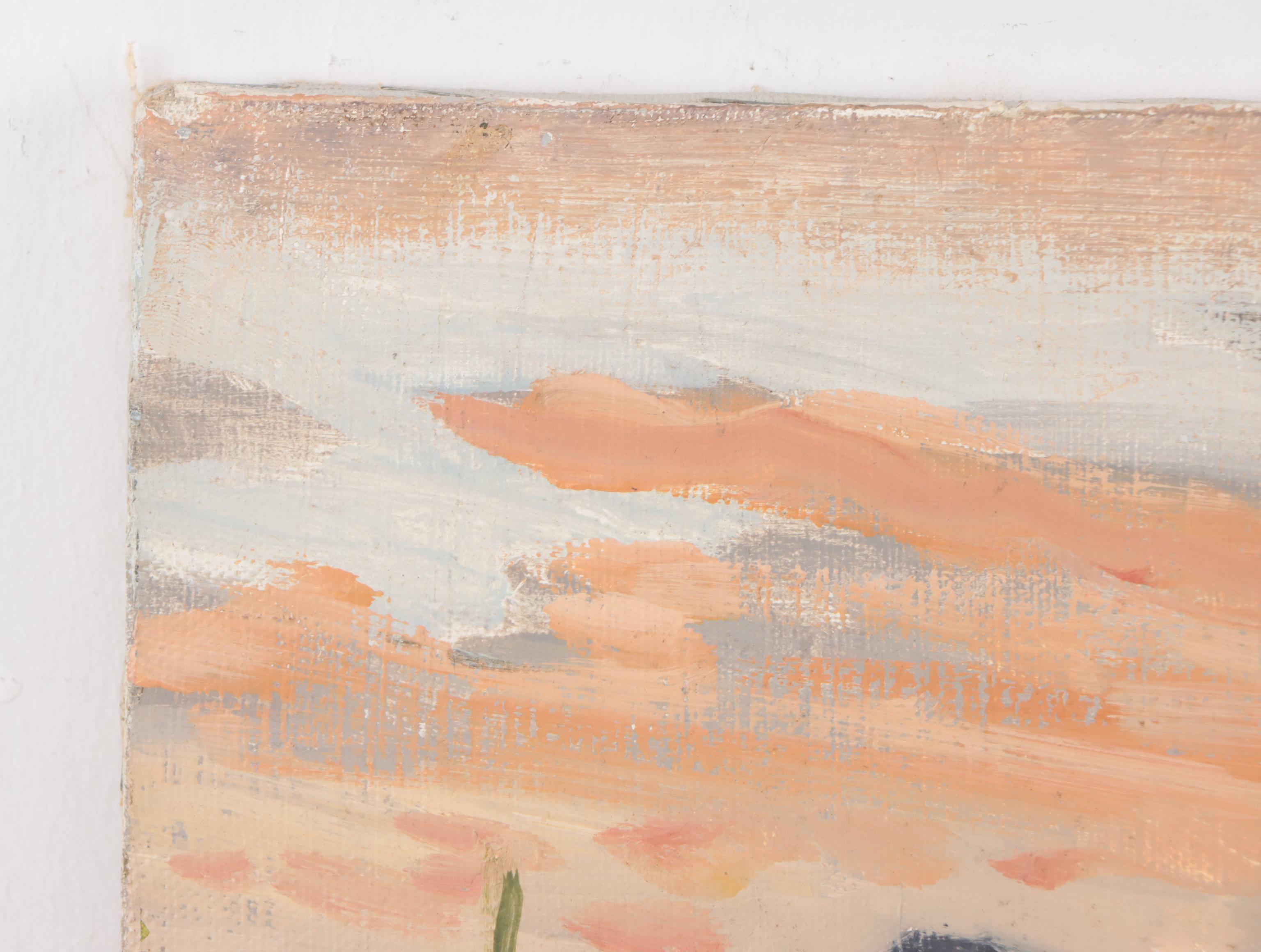 William J. Greenwood Southwestern Oil Painting "West View Toward Pheniox..."