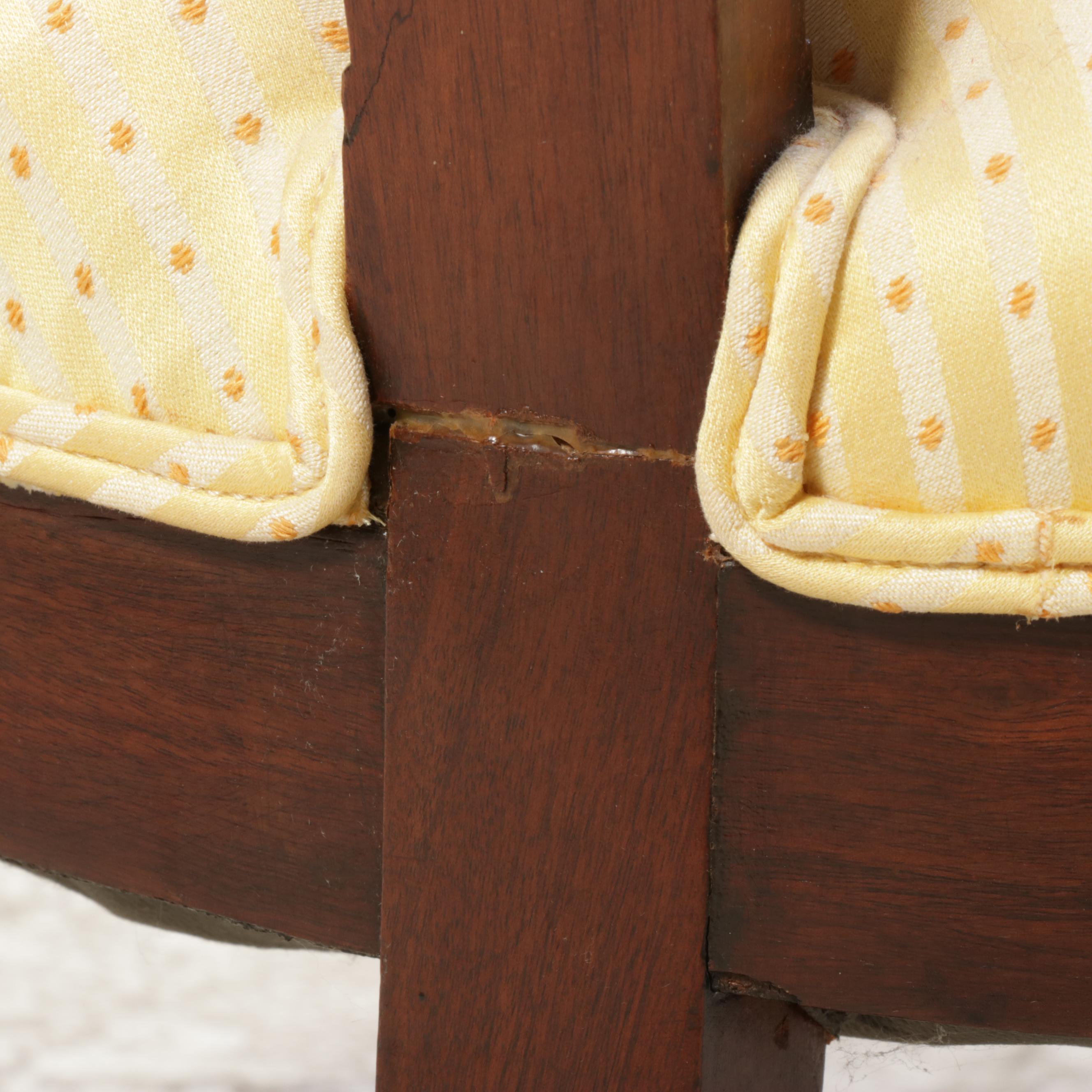 American Rococo Revival Walnut and Custom-Upholstered Parlor Chair, circa 1870