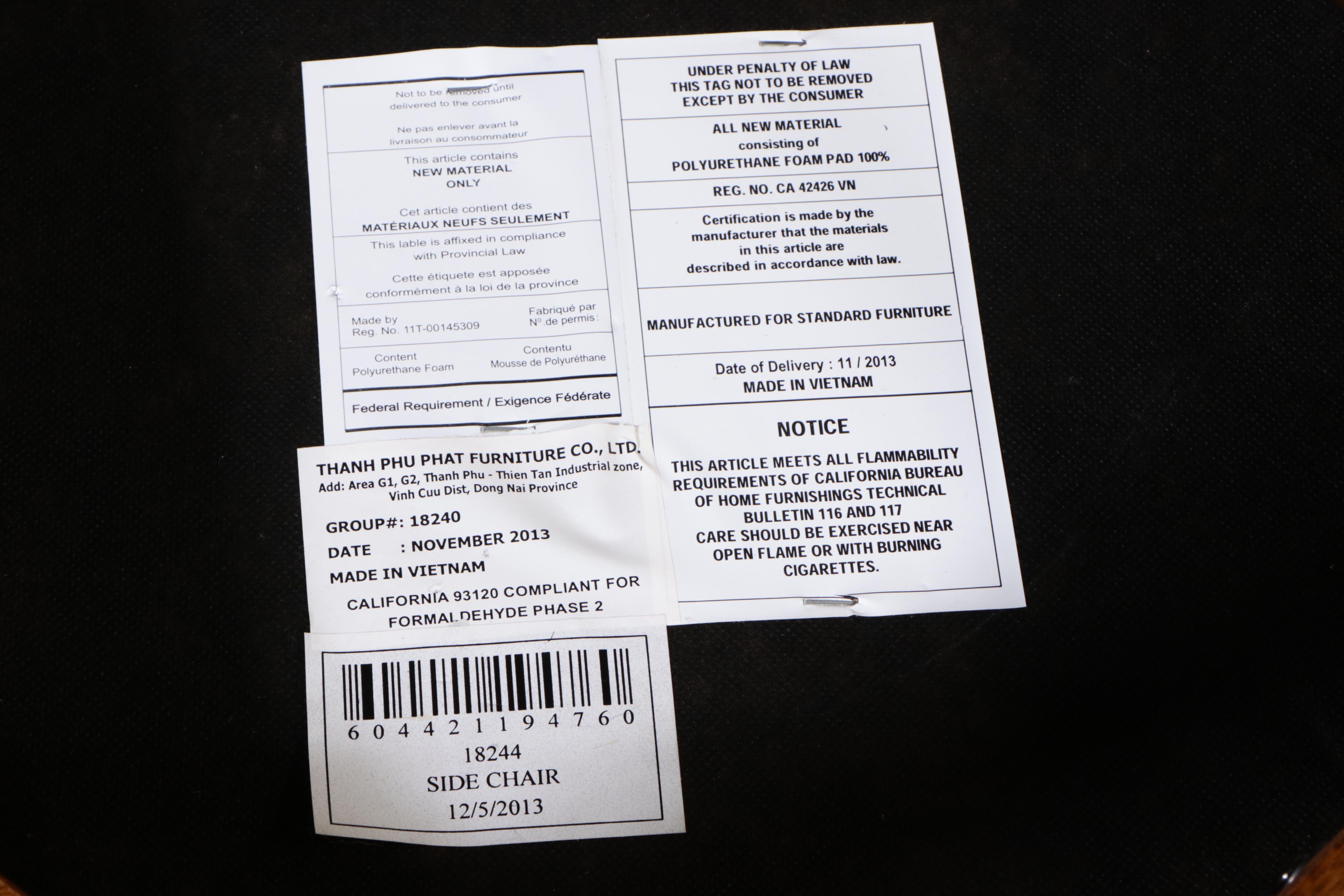 Five-Piece Standard Furniture Hardwood Dining Set