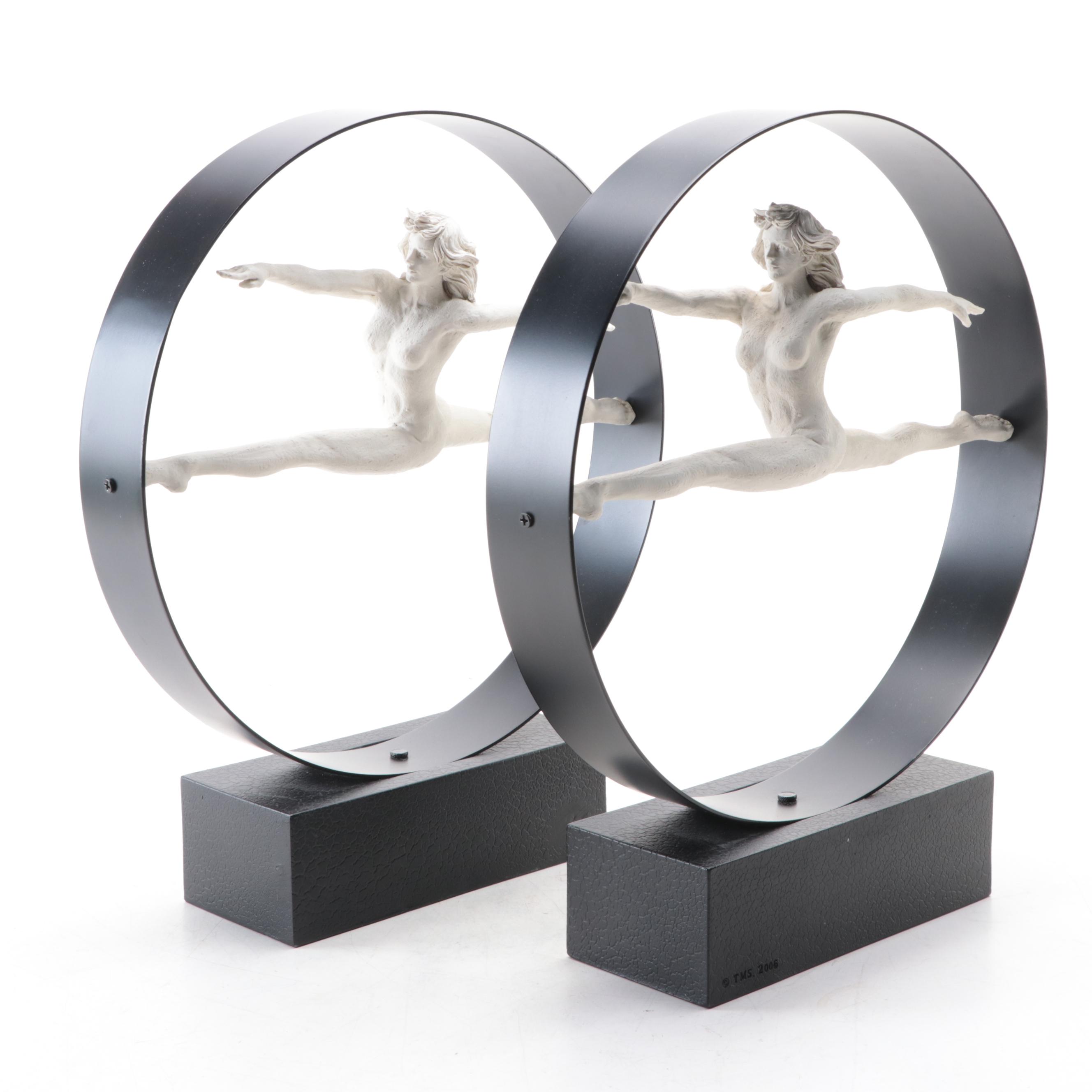 TMS Abstract Leaping Nude Figurines, 2006