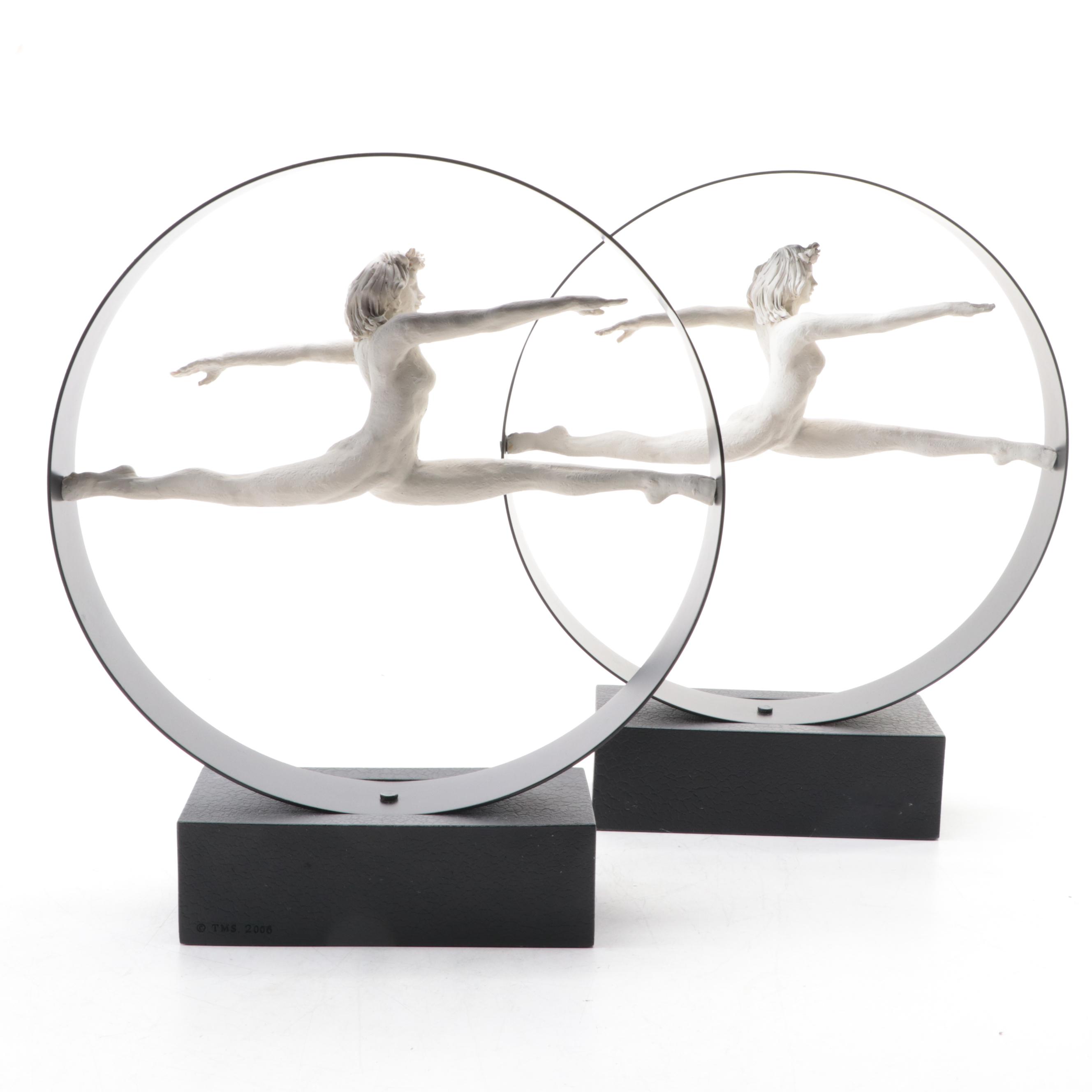 TMS Abstract Leaping Nude Figurines, 2006