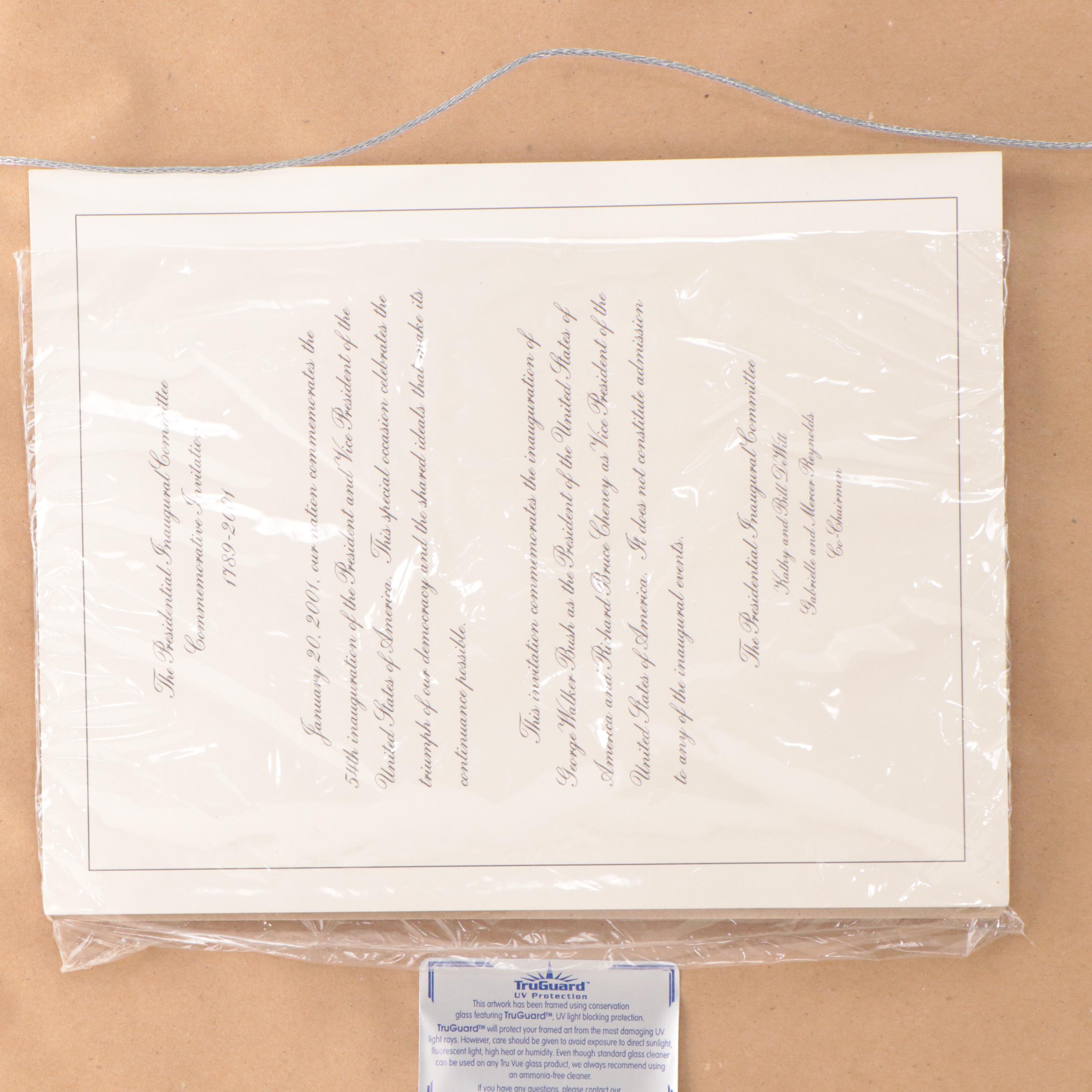 Presidential Inauguration Invitations for Reagan, Bush and George W Bush