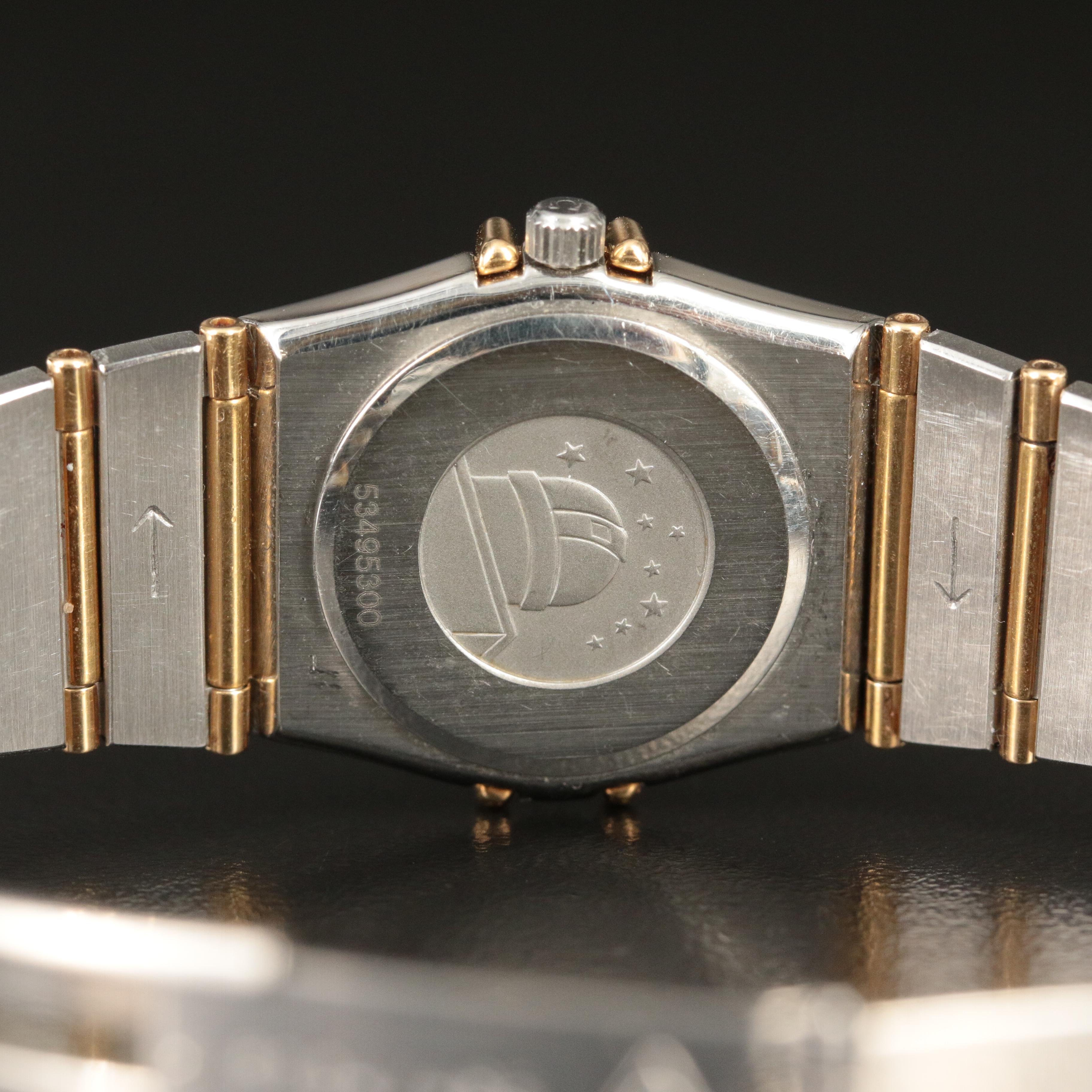 18K and Stainless Steel Omega Constellation Diamond Watch