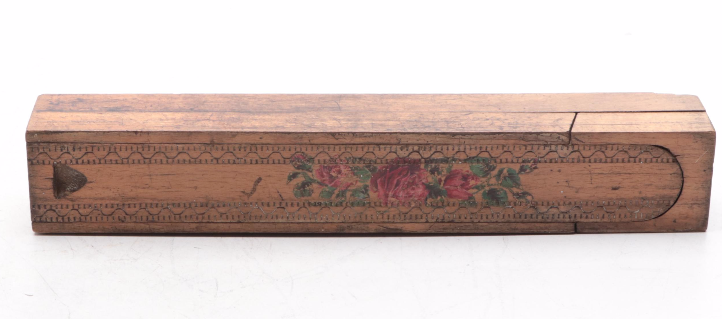 Late Victorian Pyrography Glove and Pencil Boxes, Circa 1900