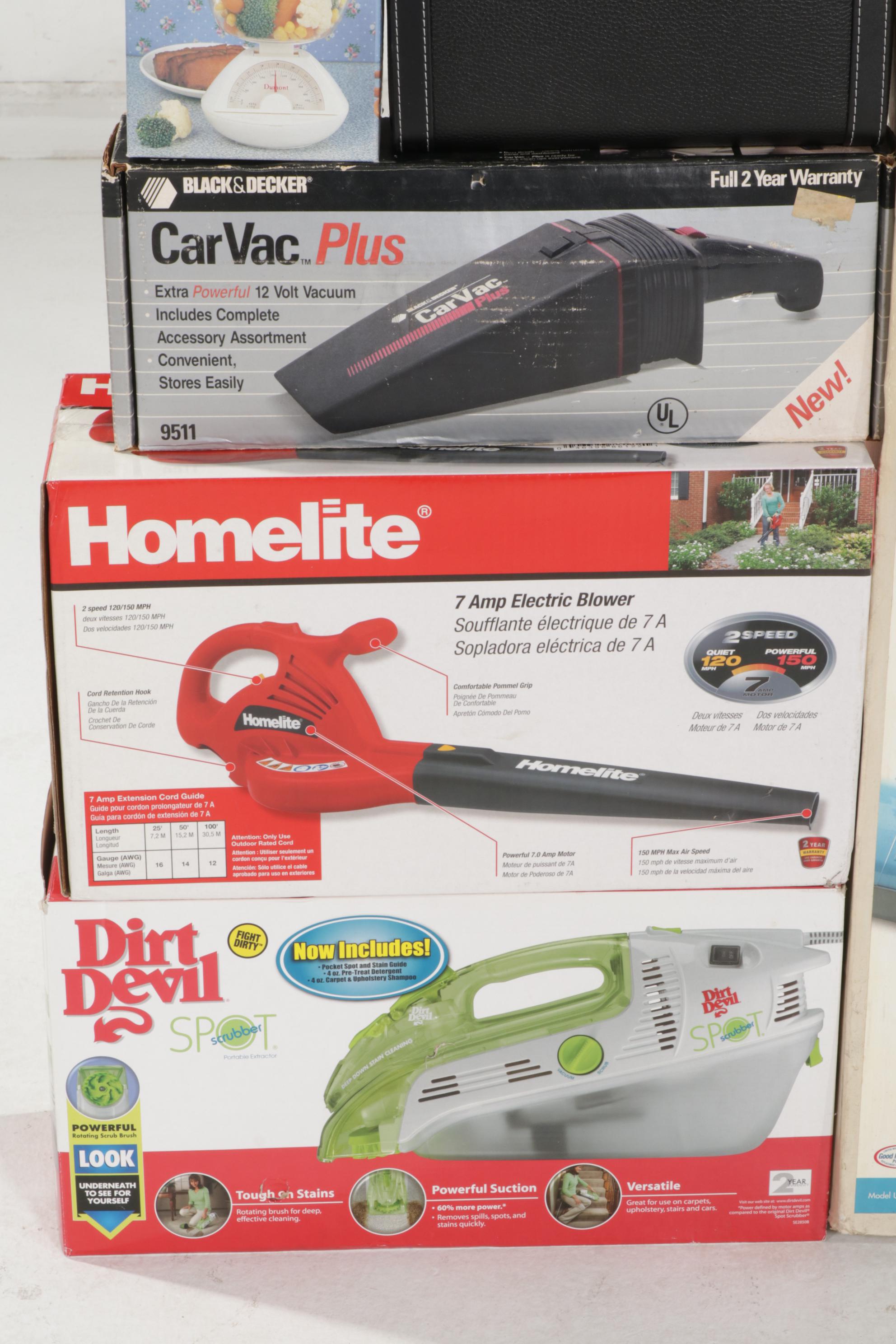 Hoover Spirit Vacuum, Black + Decker Car Vacuum, More Household Appliances