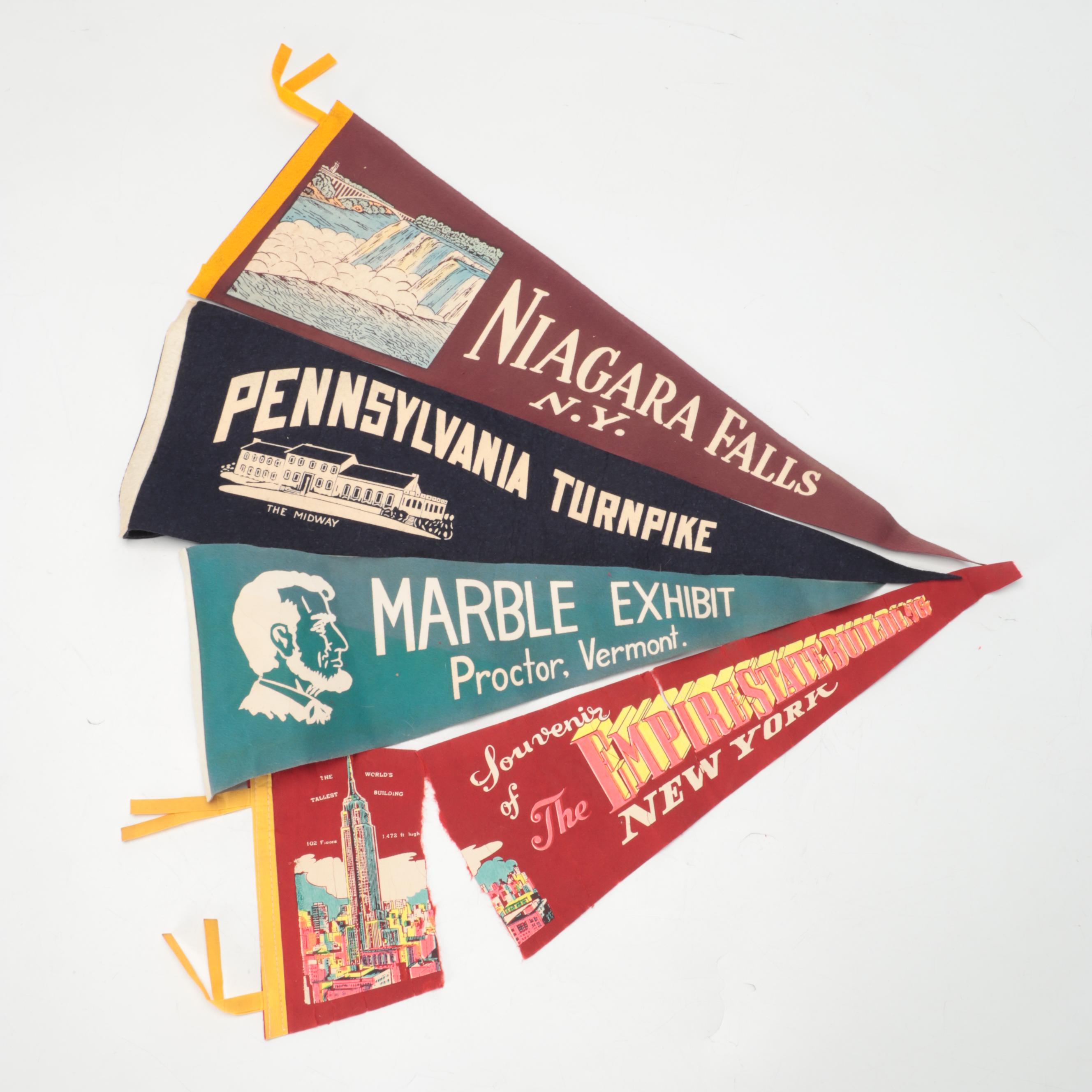 Charlotte Motor Speedway, Niagara Falls, and More Vintage Pennants