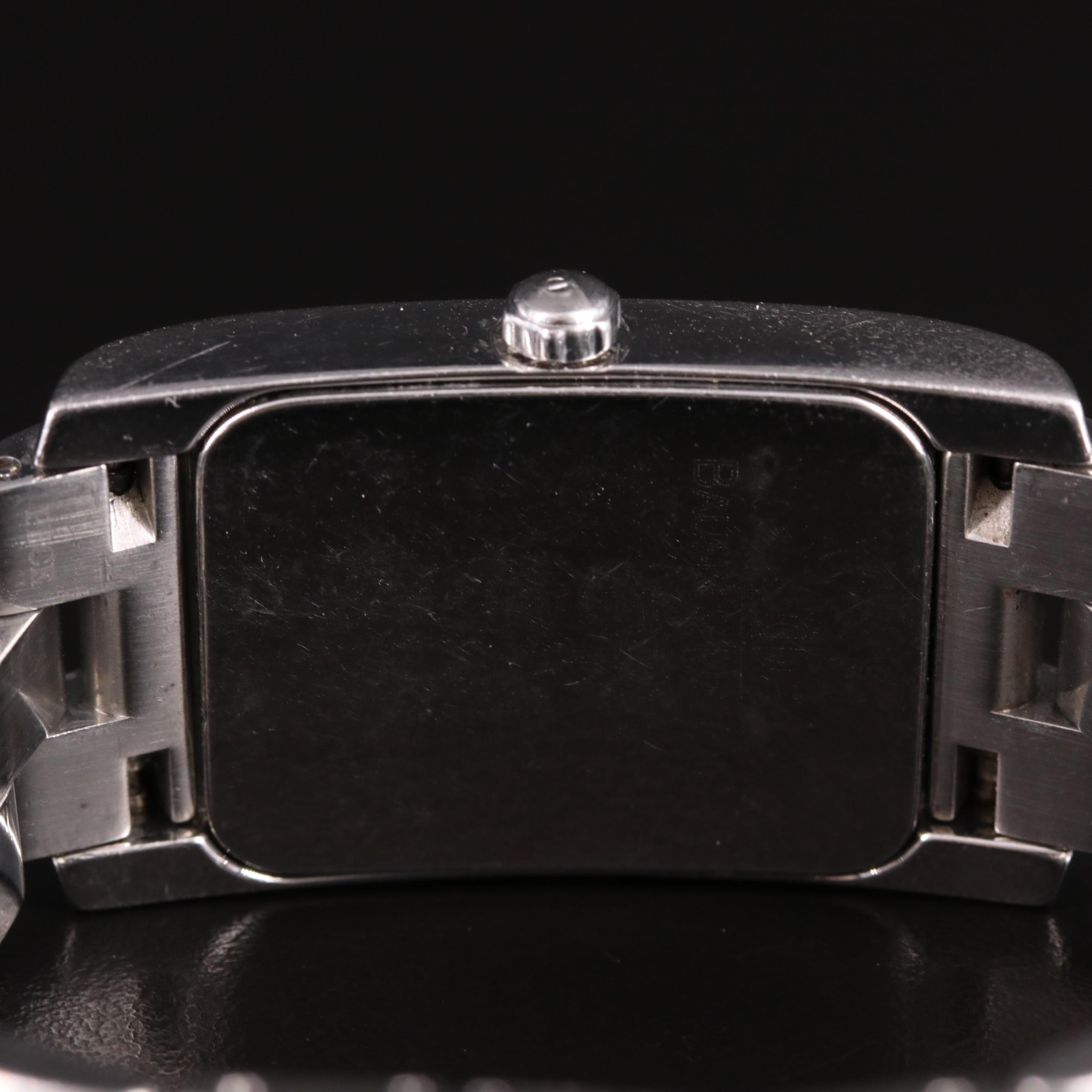 Baume and Mercier Salmon Dial, Tank-Style Stainless Steel Watch