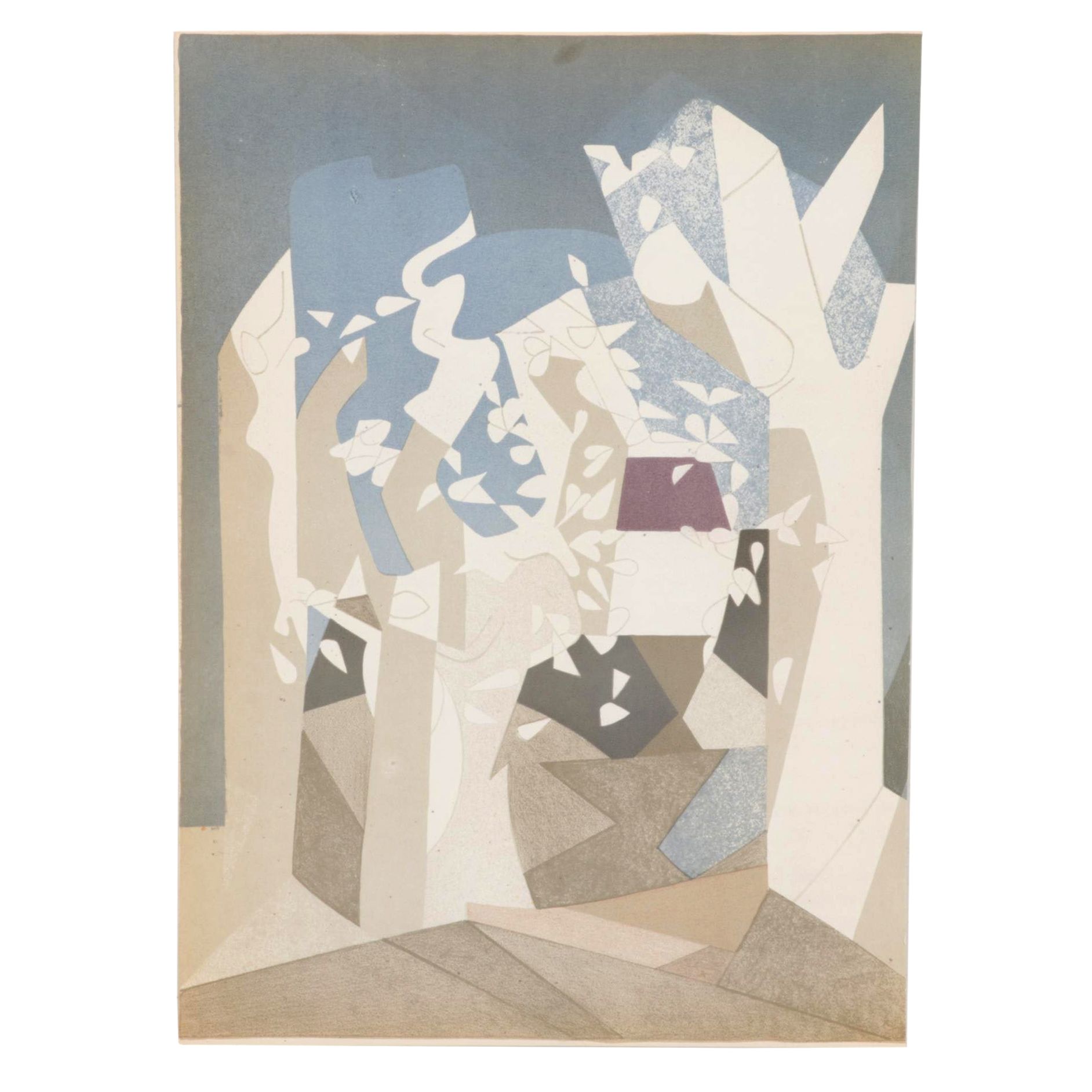 André Beaudin Color Lithograph From "André Beaudin," 1961