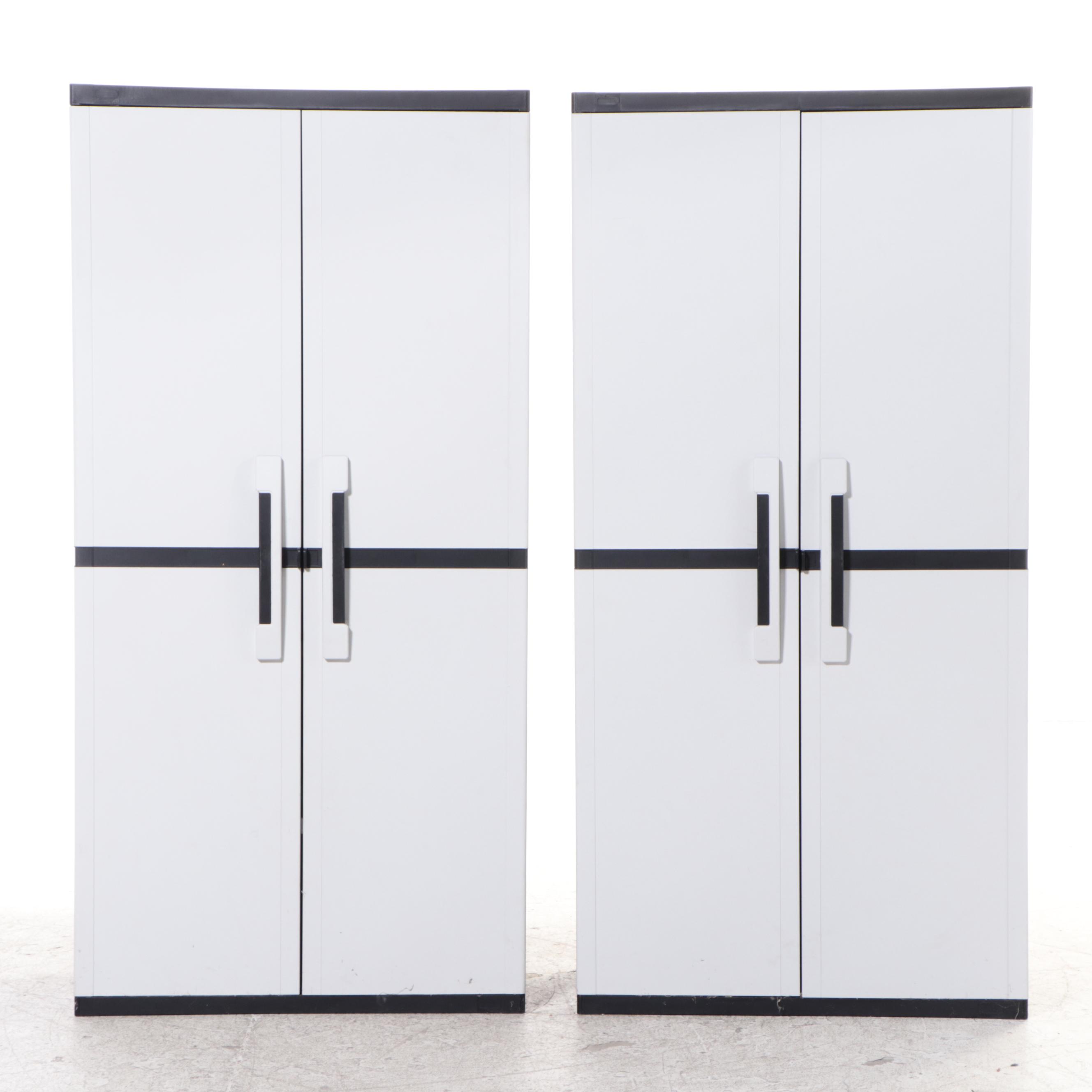 Pair of Keter Molded Plastic Utility Cabinets