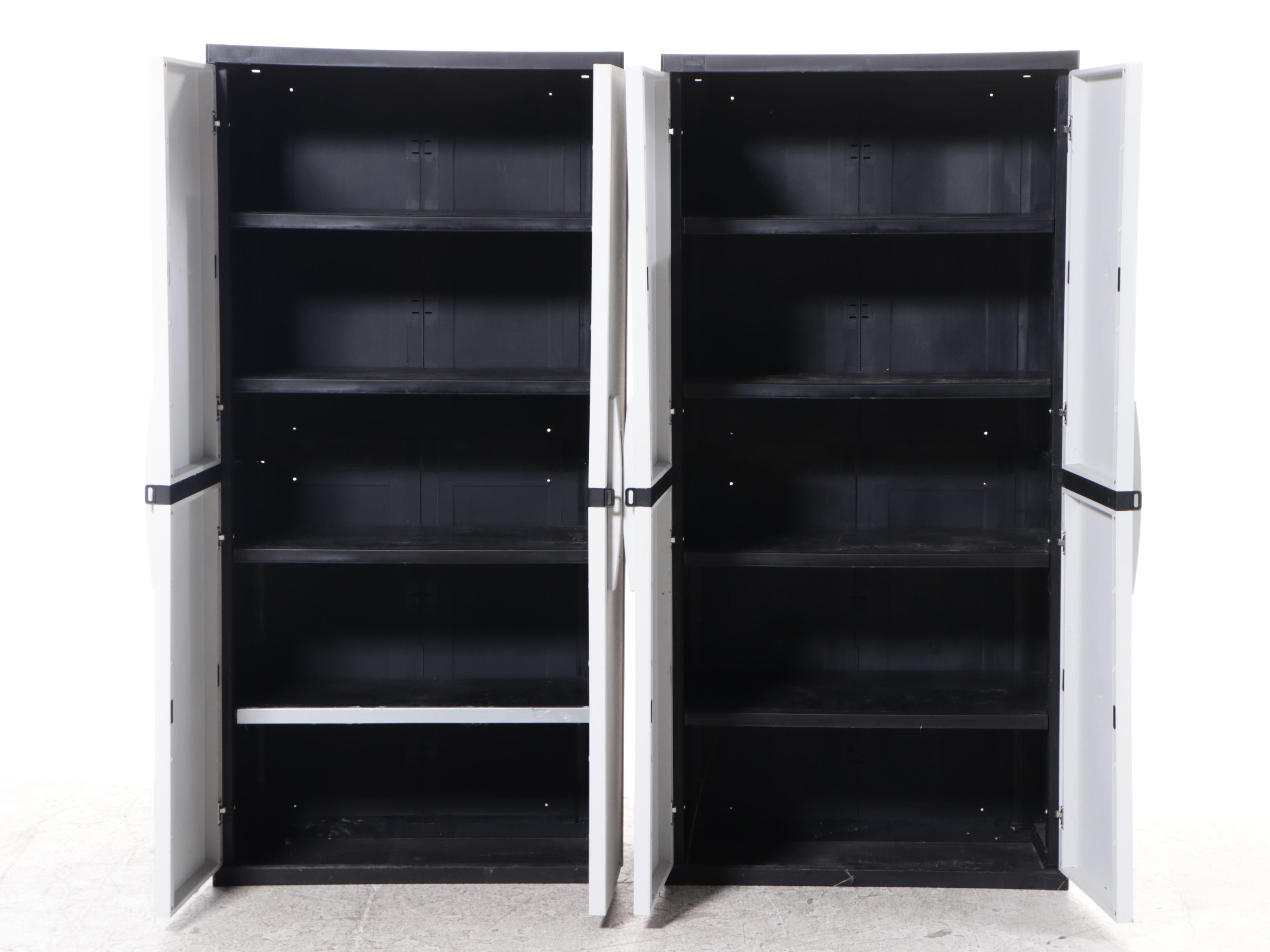 Pair of Keter Molded Plastic Utility Cabinets
