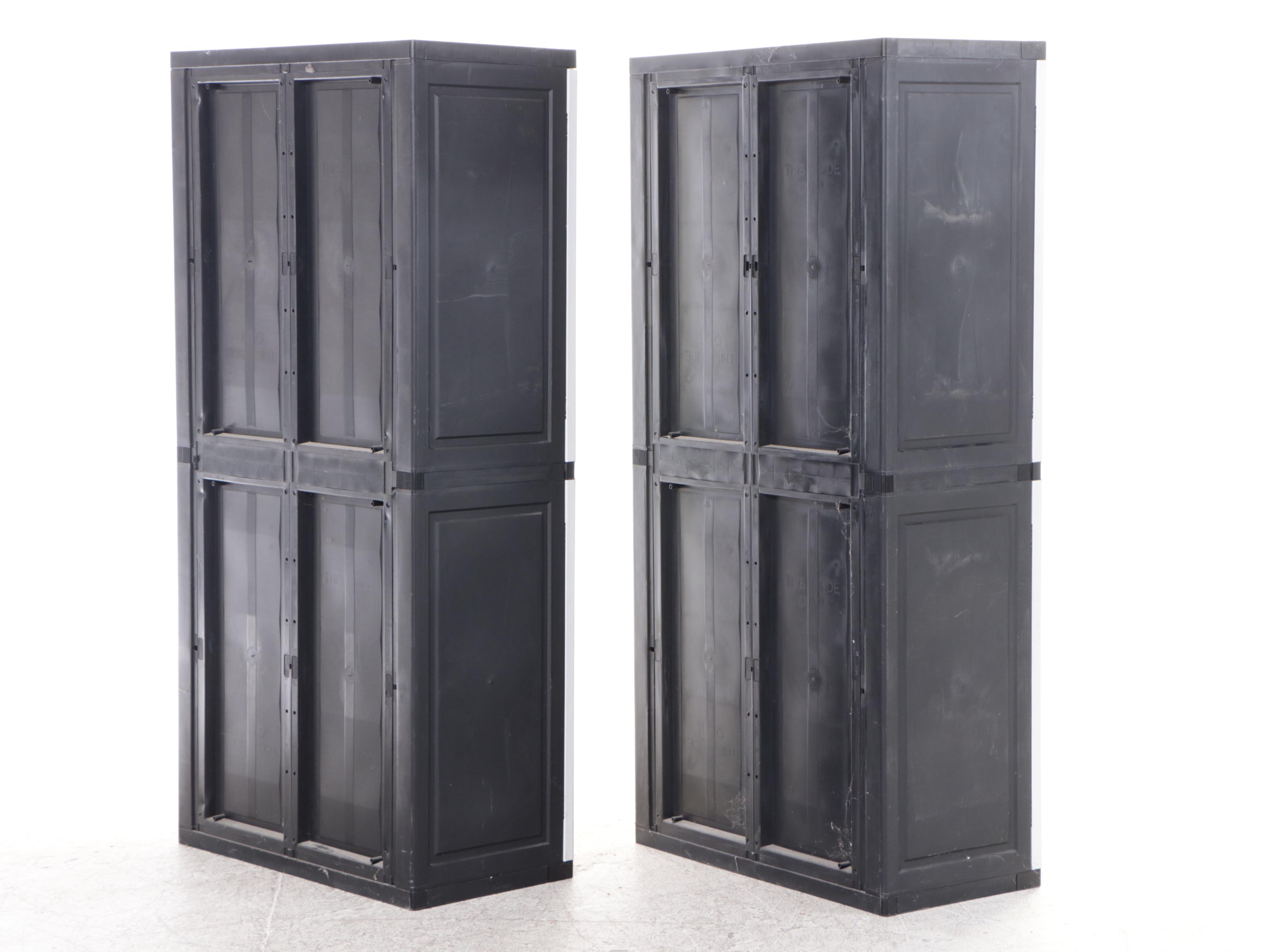 Pair of Keter Molded Plastic Utility Cabinets