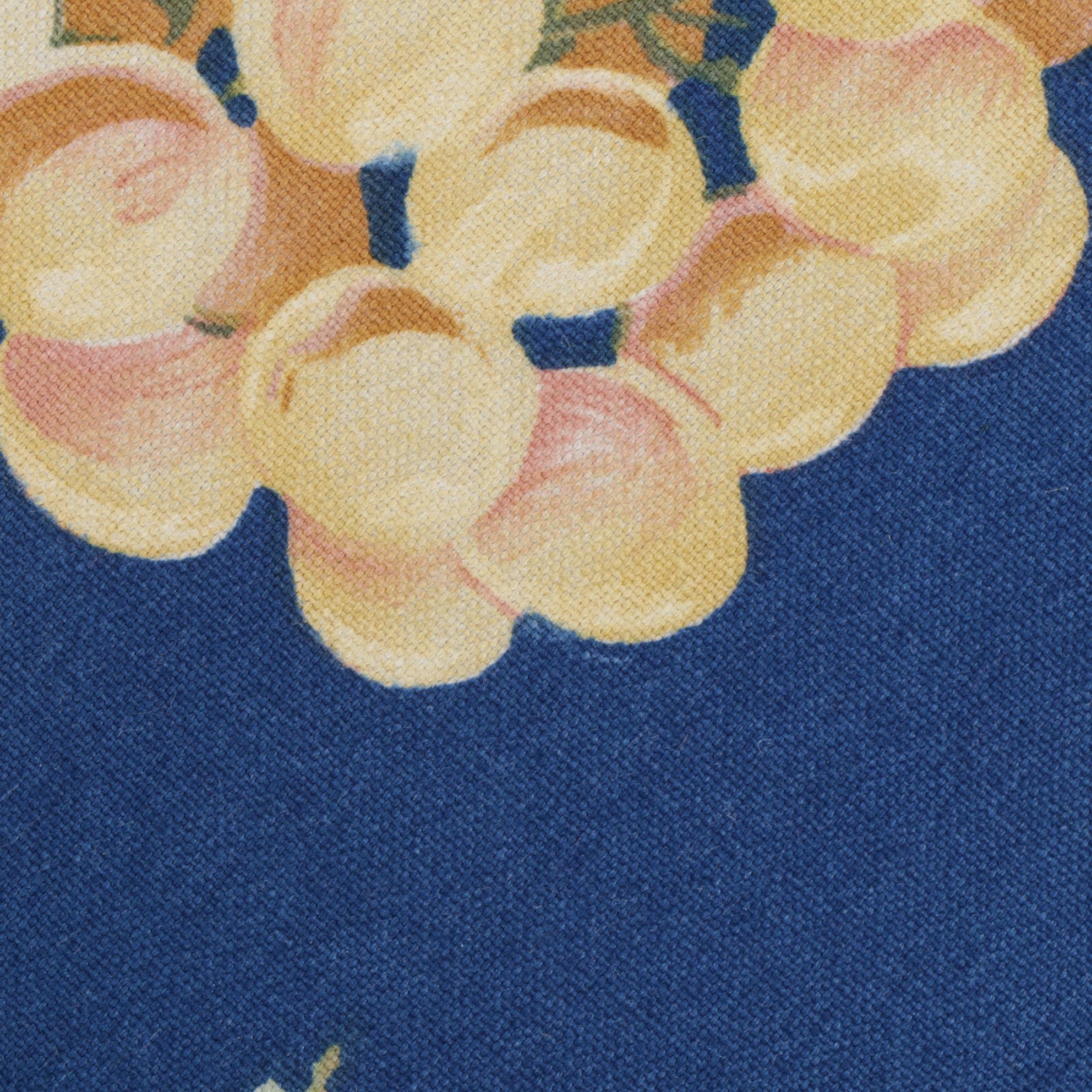 Pair of Painted Wood Bar Stools with Upholstered Seats