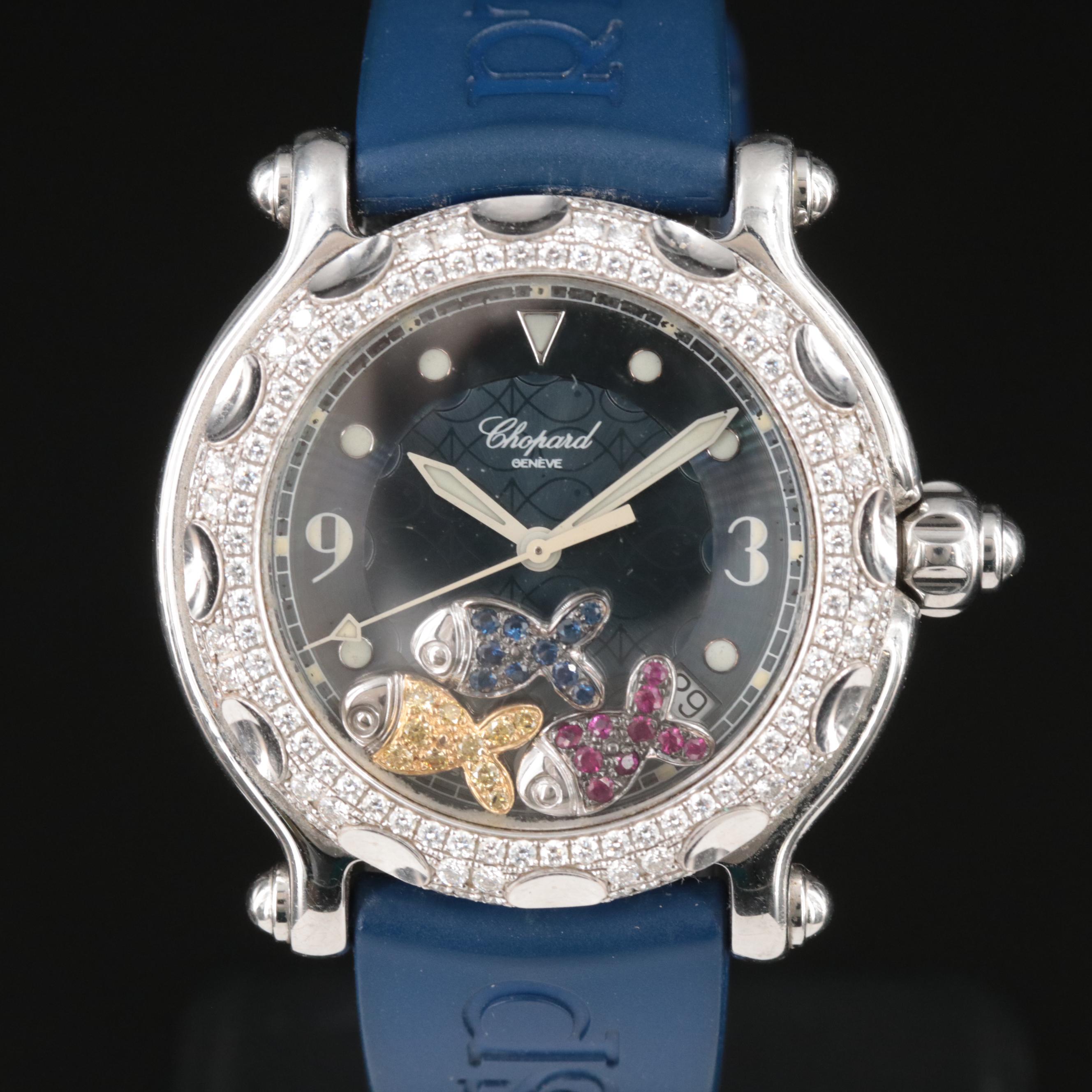 Chopard Happy Sport Diamond and Colored Gemstone Watch