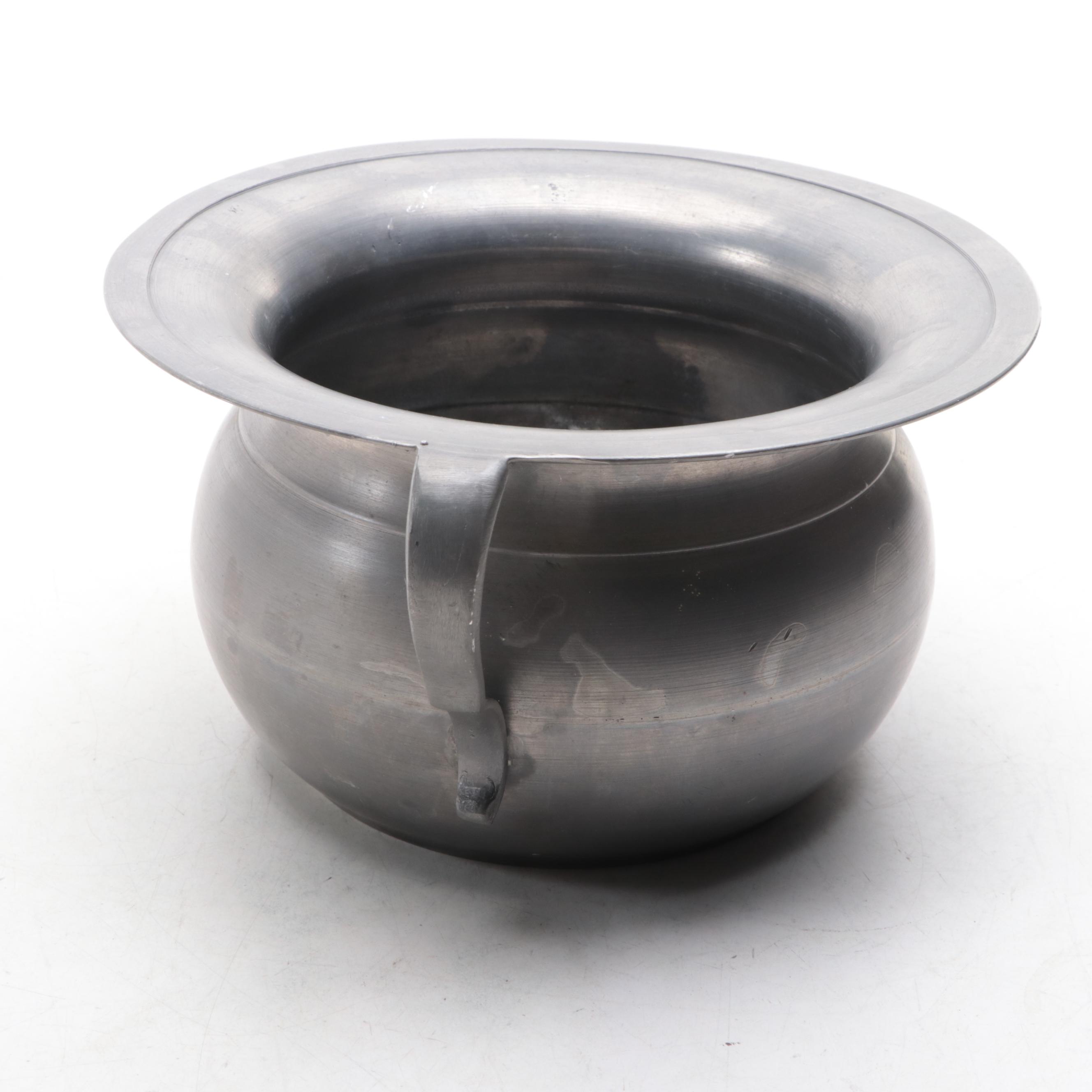 Pewter Chamber Pot, Late 19th/ Early 20th Century
