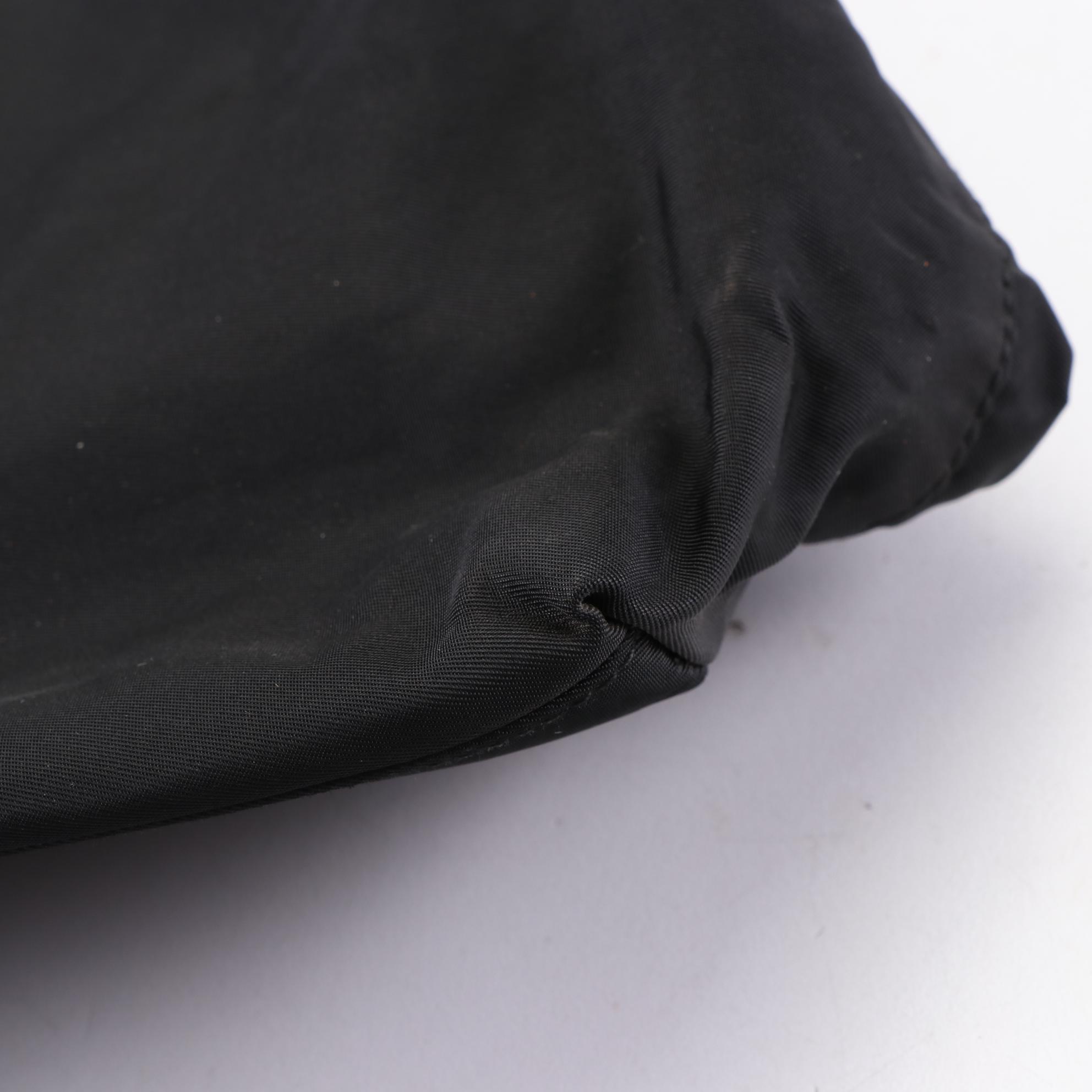 Prada Tessuto Tall Tote in Black Nylon with Lucite Handles