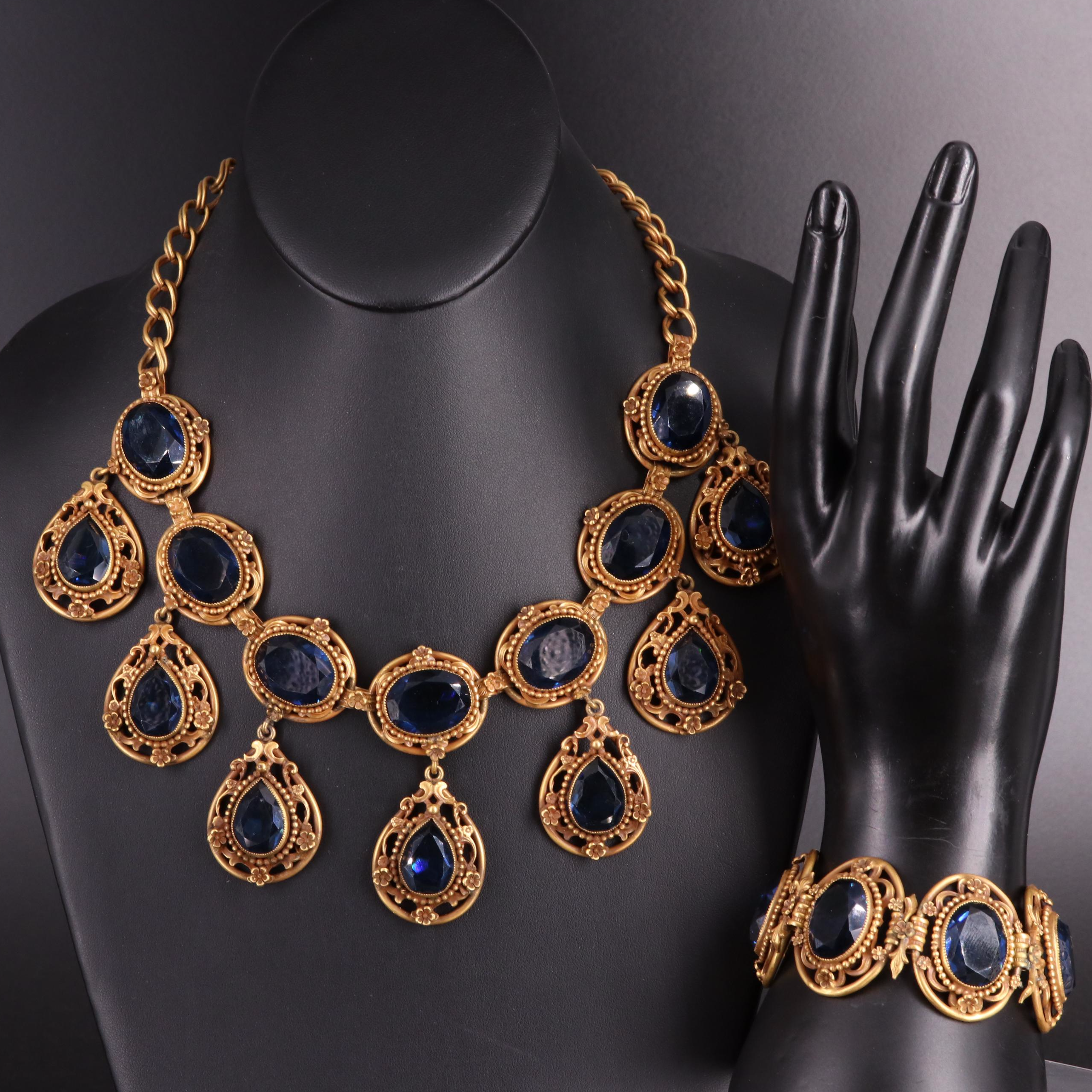 Joseff of Hollywood Necklace and Bracelet Set