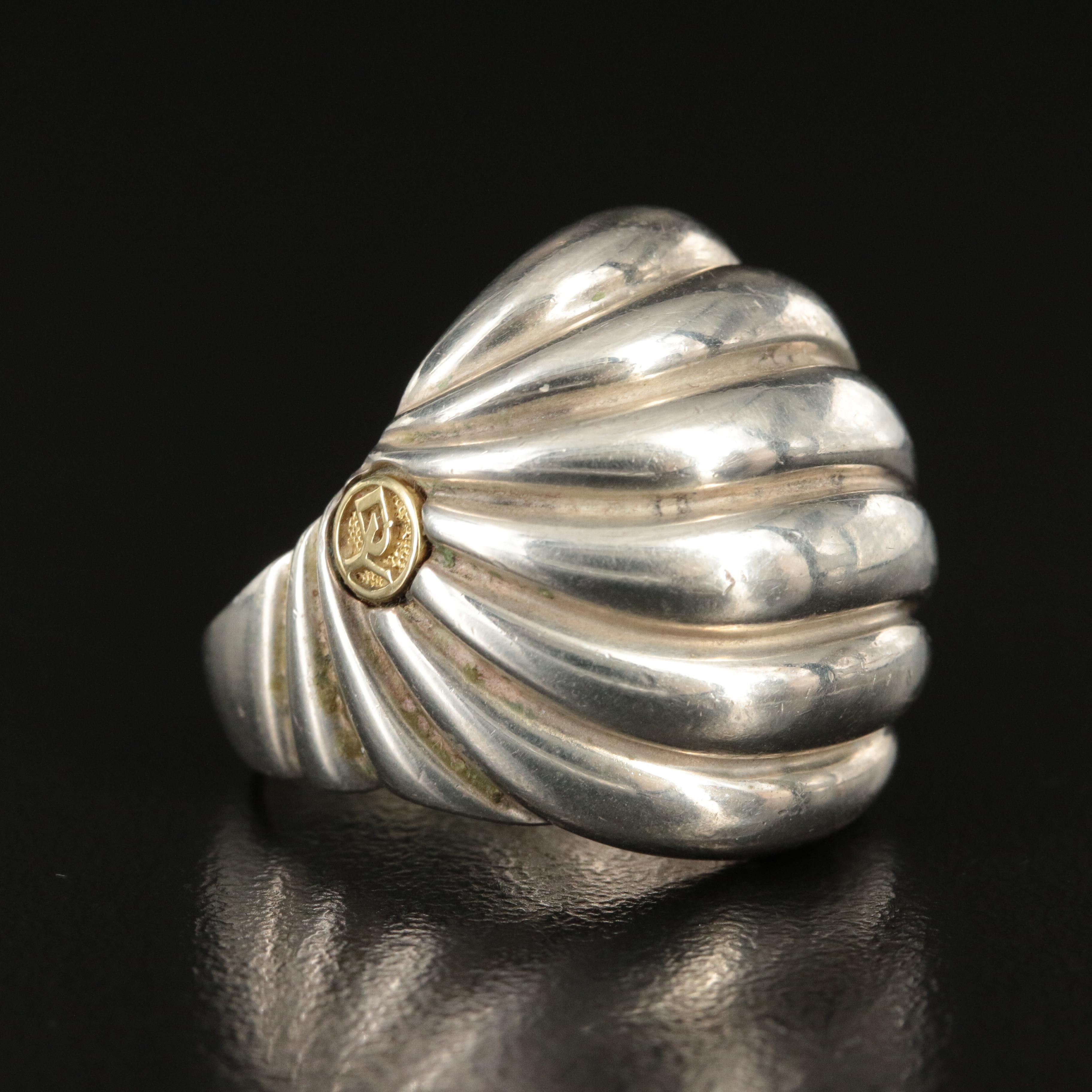 David Yurman "Sculpted Cable" Sterling Dome Ring